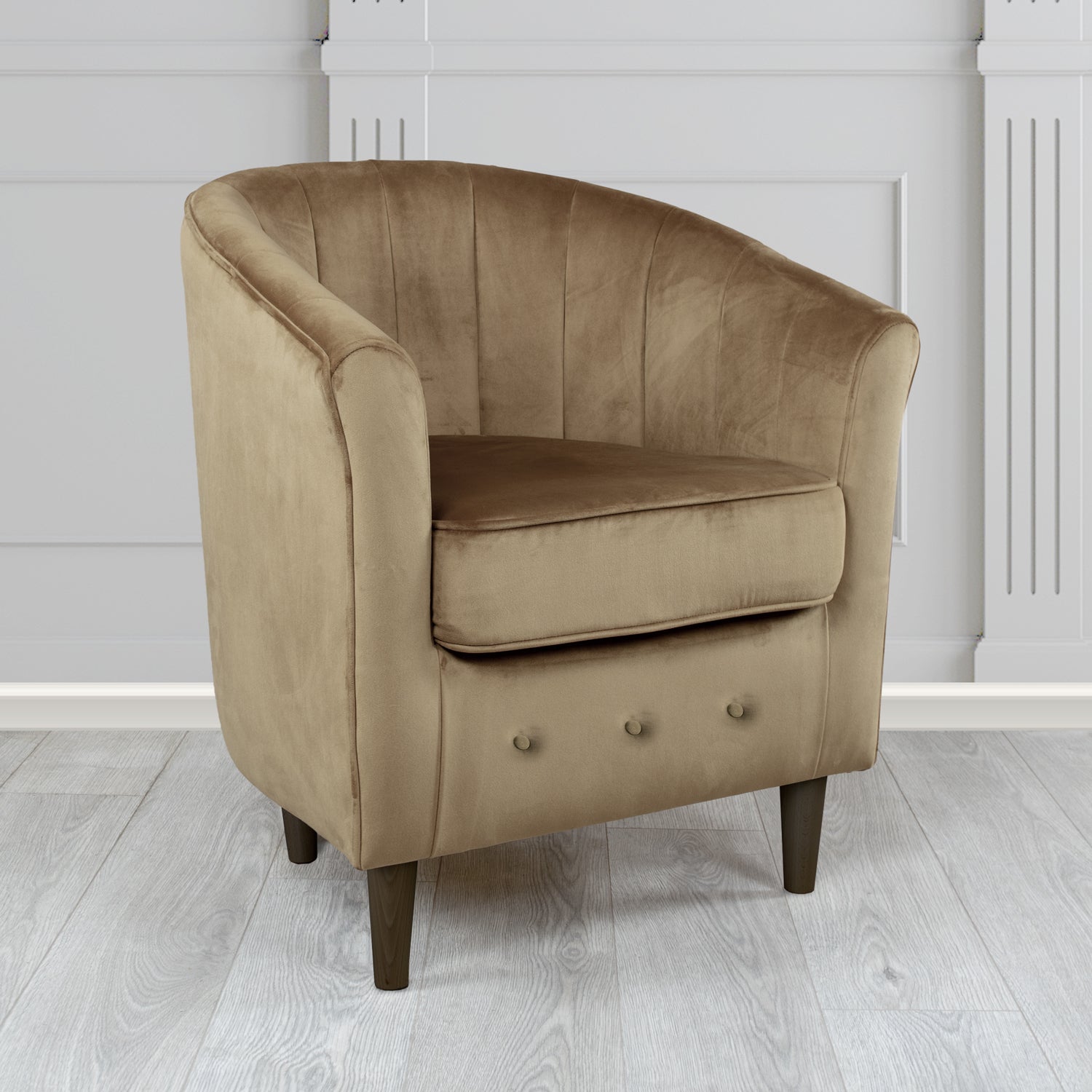 Doha Tub Chair in Tubz Monaco Plain Velvet Fabric