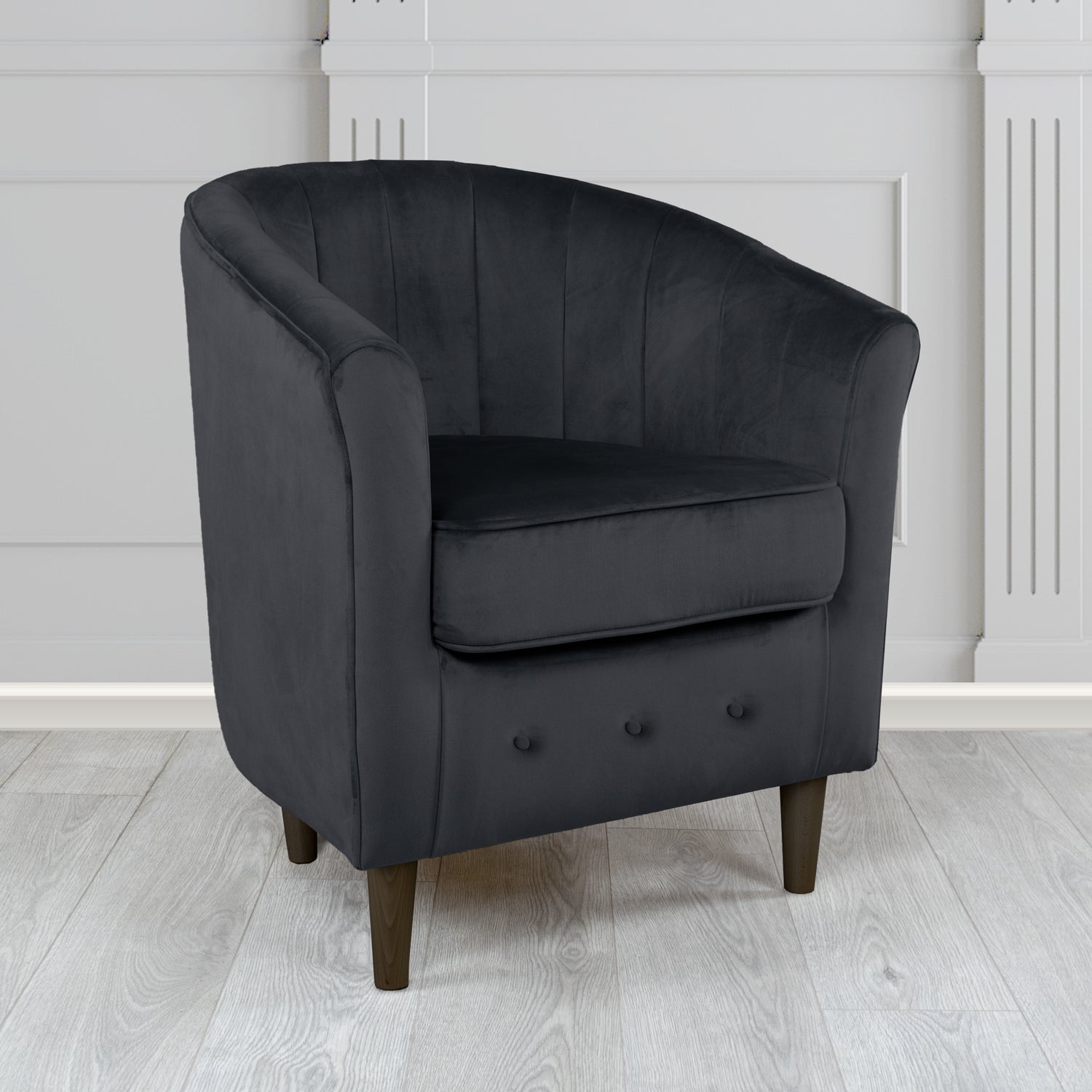 Doha Tub Chair in Tubz Monaco Plain Velvet Fabric