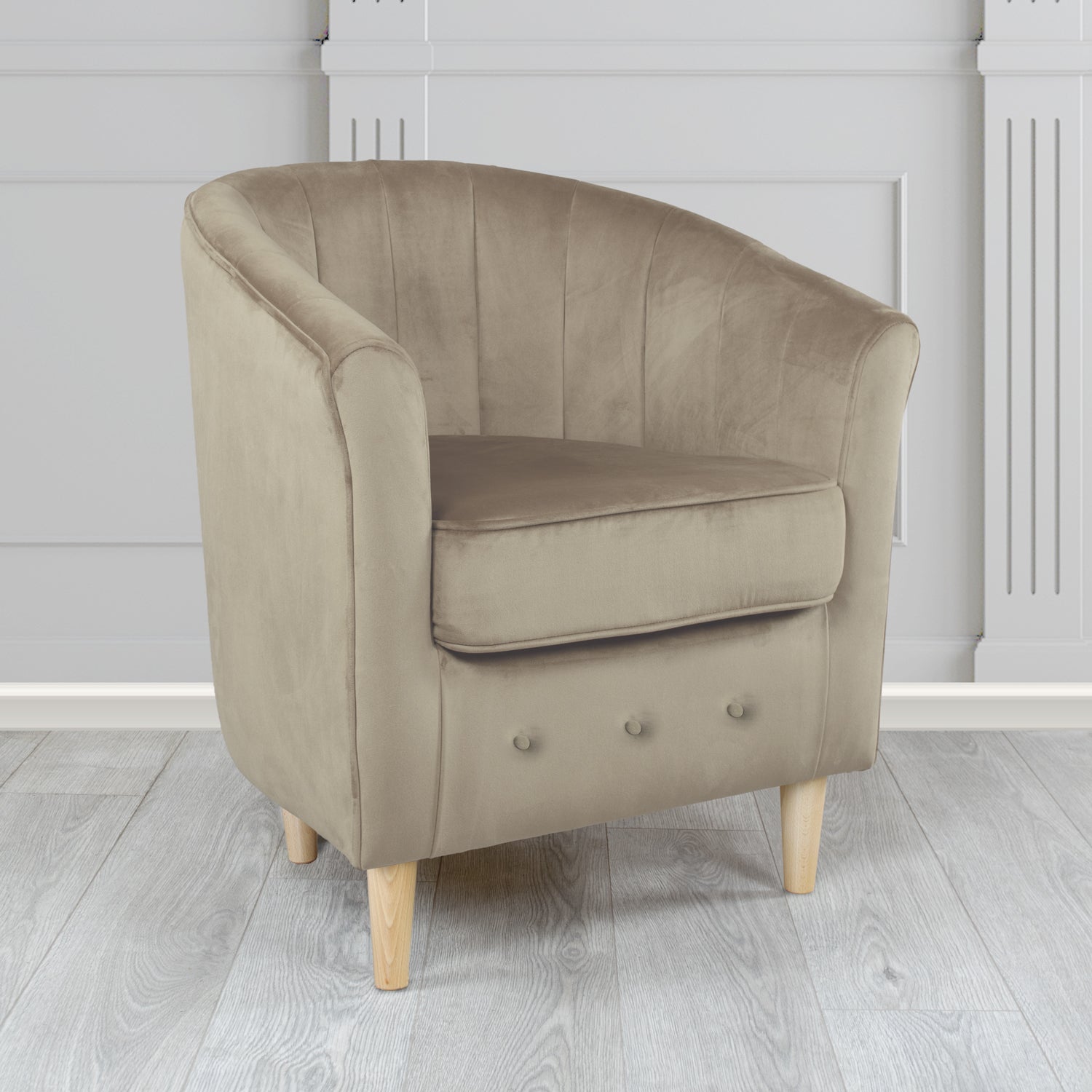 Doha Tub Chair in Tubz Monaco Plain Velvet Fabric