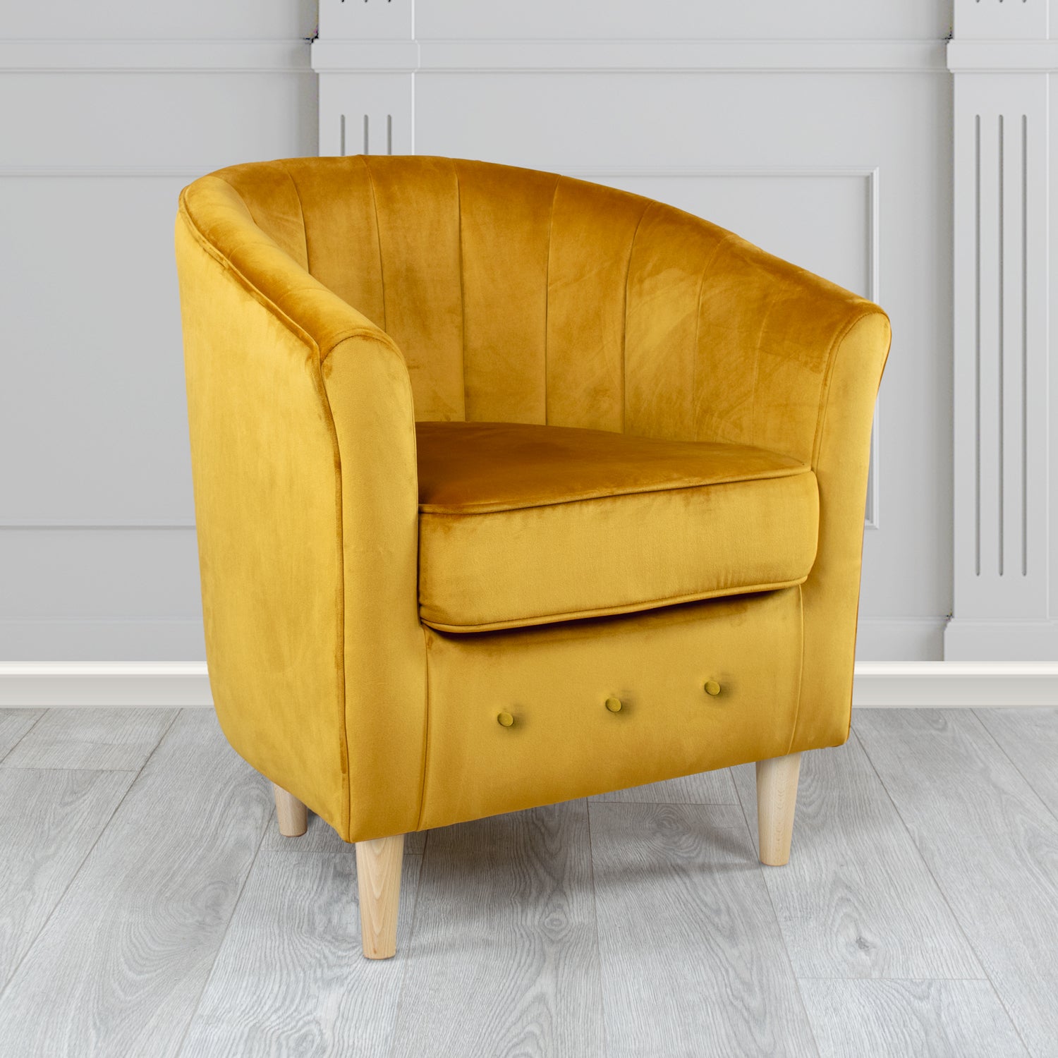 Doha Tub Chair in Tubz Monaco Plain Velvet Fabric