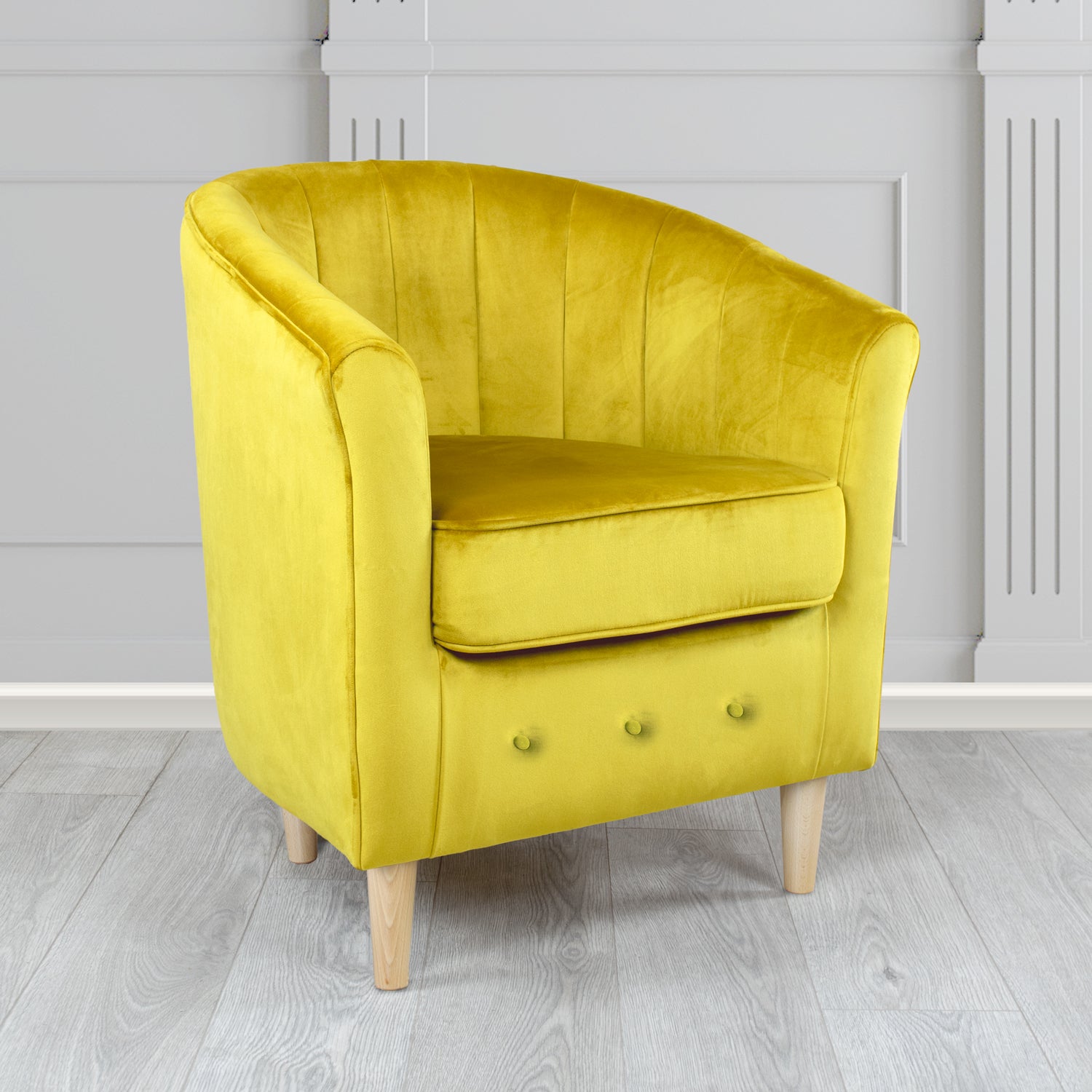 Doha Tub Chair in Tubz Monaco Plain Velvet Fabric