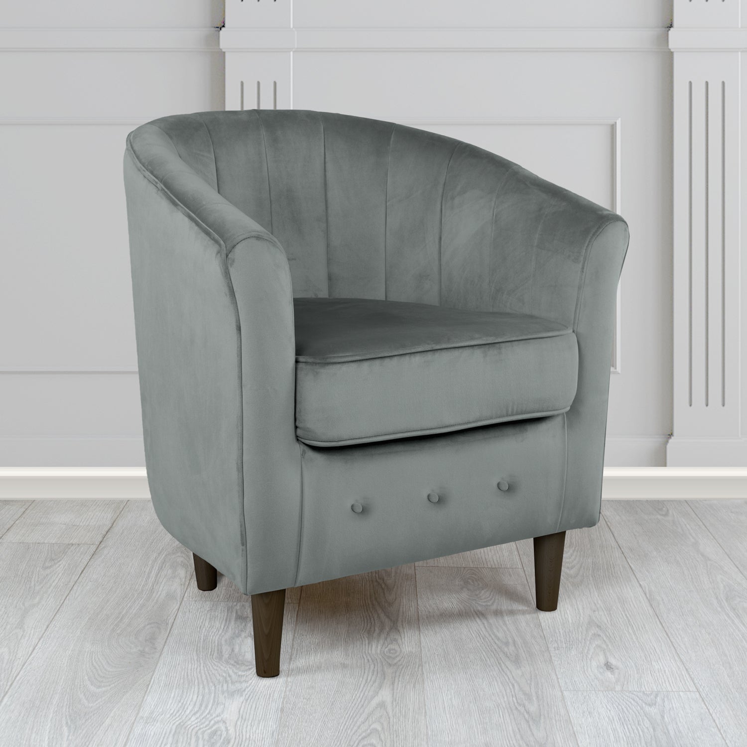 Doha Tub Chair in Tubz Monaco Plain Velvet Fabric