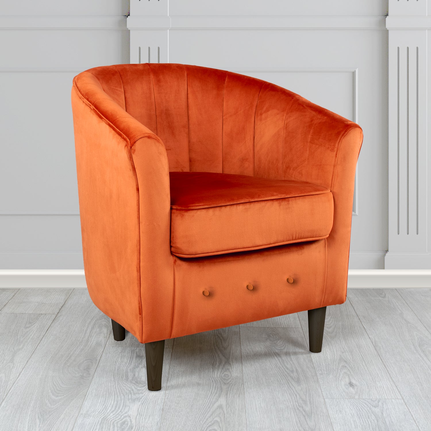 Doha Tub Chair in Tubz Monaco Plain Velvet Fabric