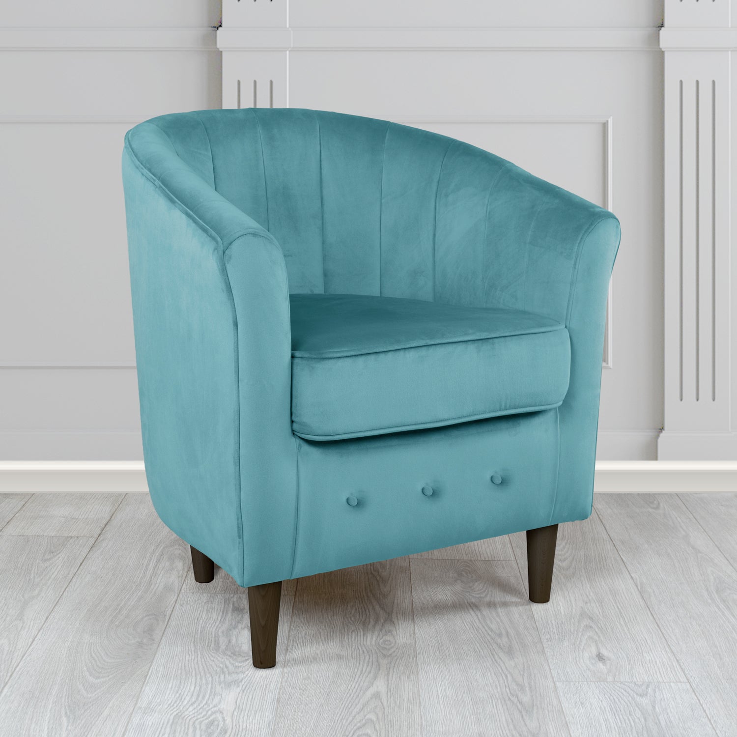 Doha Tub Chair in Tubz Monaco Plain Velvet Fabric