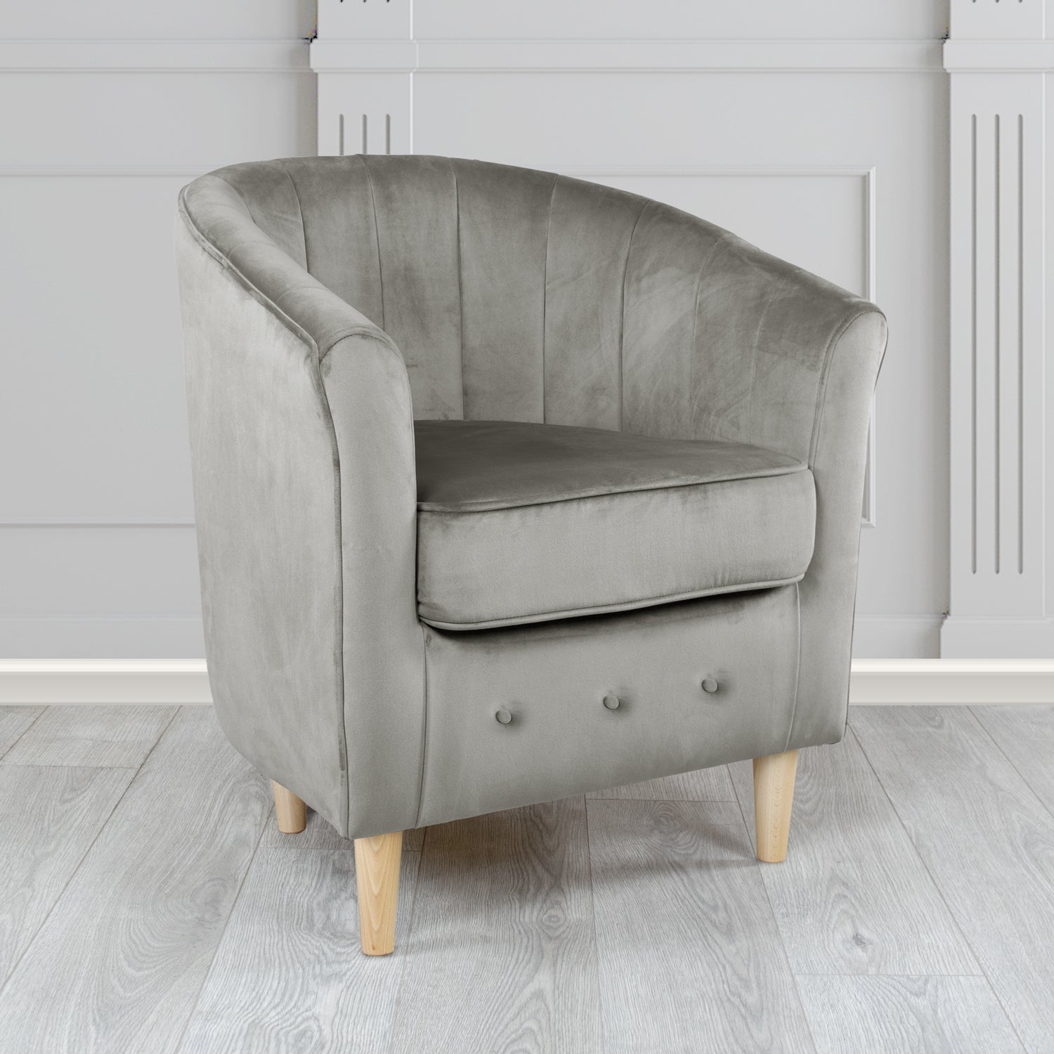 Doha Tub Chair in Tubz Monaco Plain Velvet Fabric