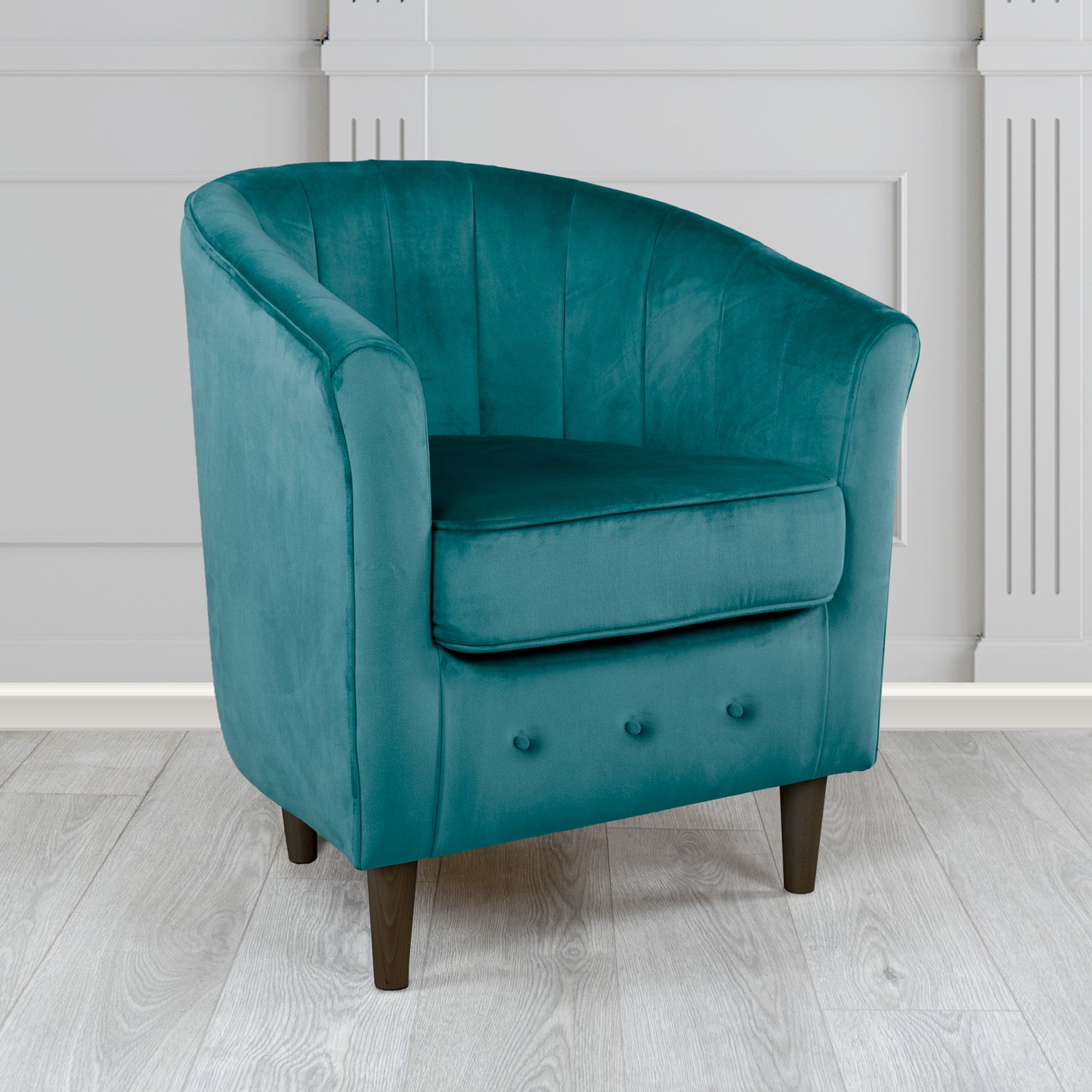 Doha Tub Chair in Tubz Monaco Plain Velvet Fabric