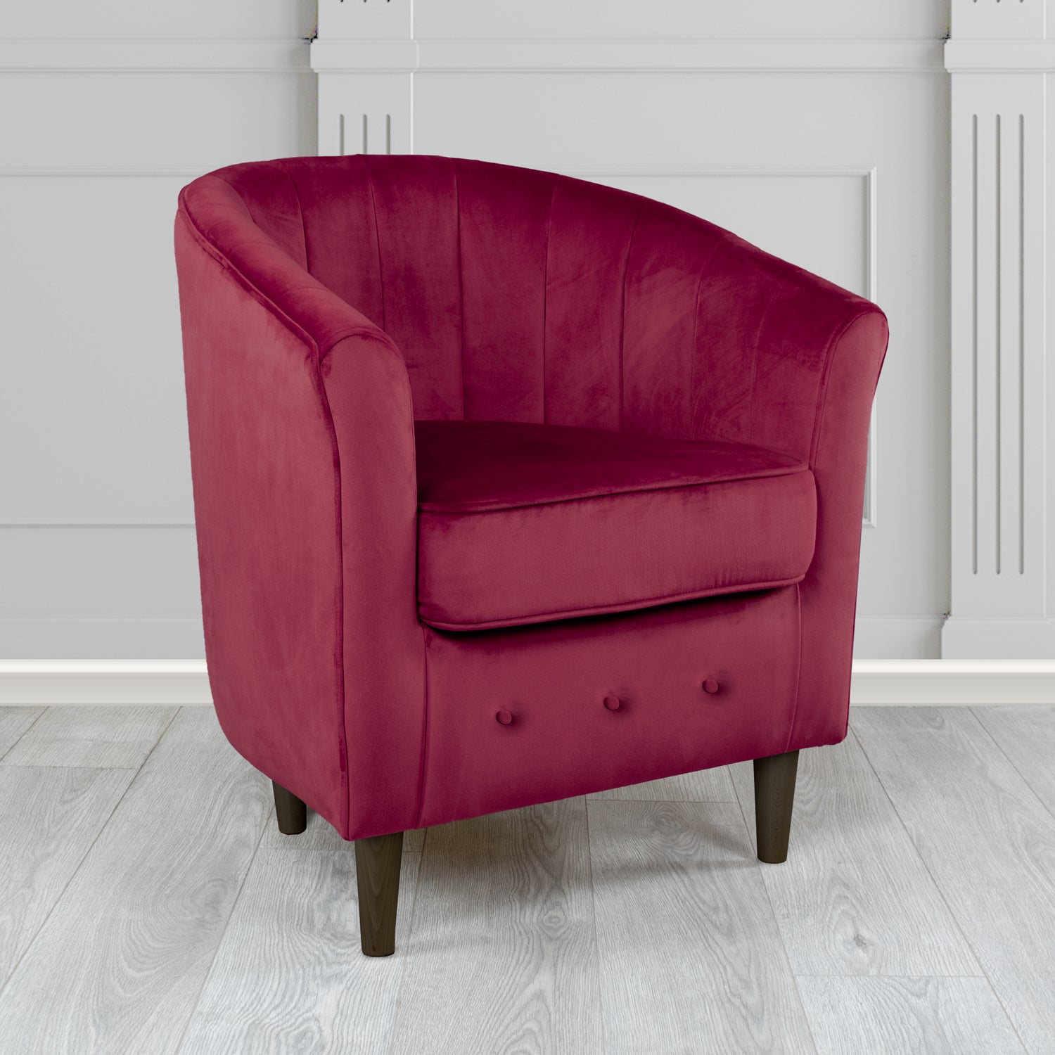Doha Tub Chair in Tubz Monaco Plain Velvet Fabric