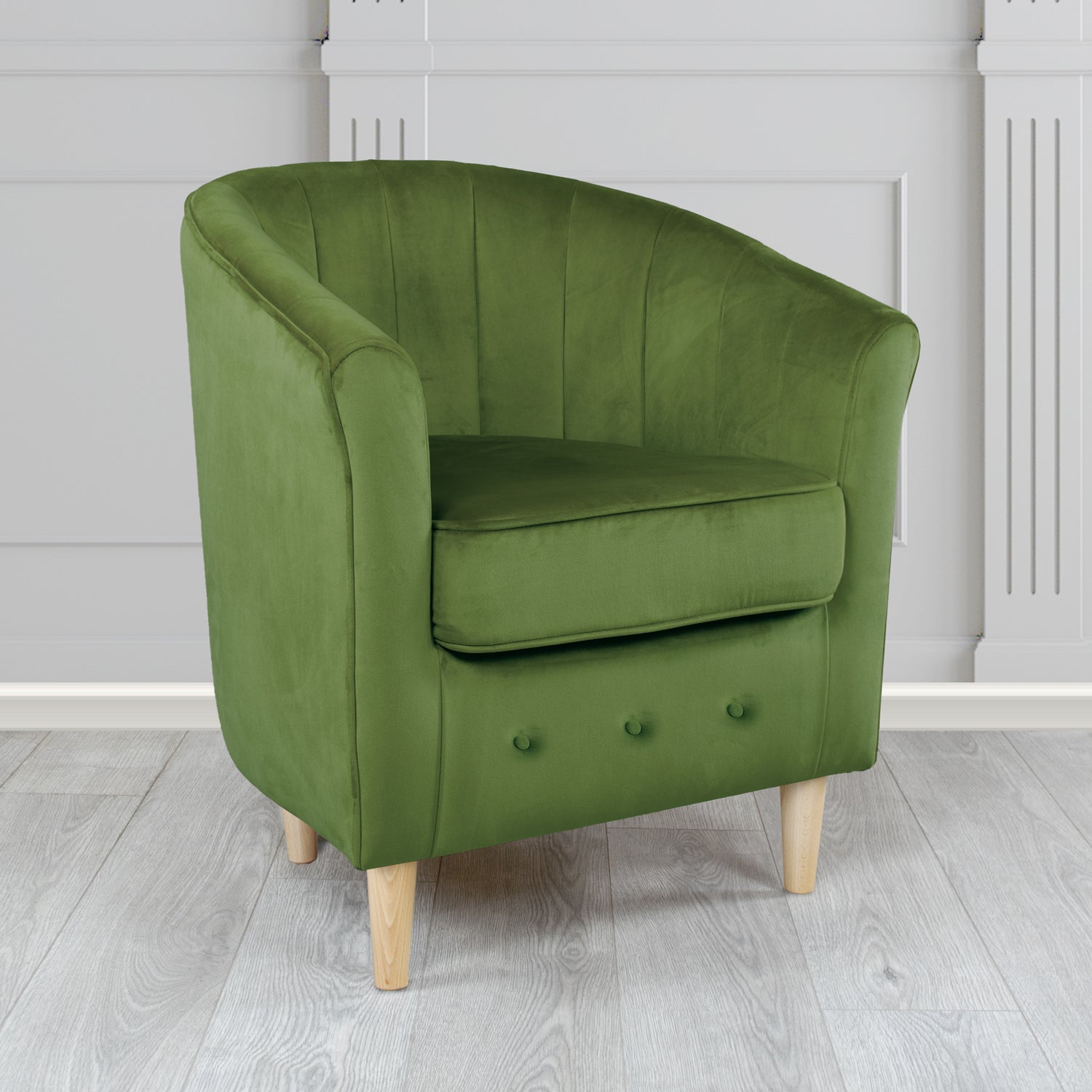 Doha Tub Chair in Sapore Plain Velvet Fabric