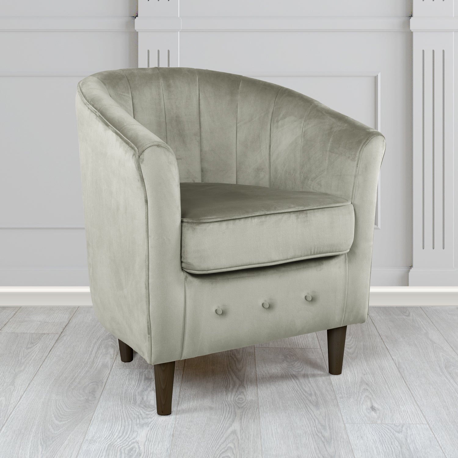 Doha Tub Chair in Sapore Plain Velvet Fabric