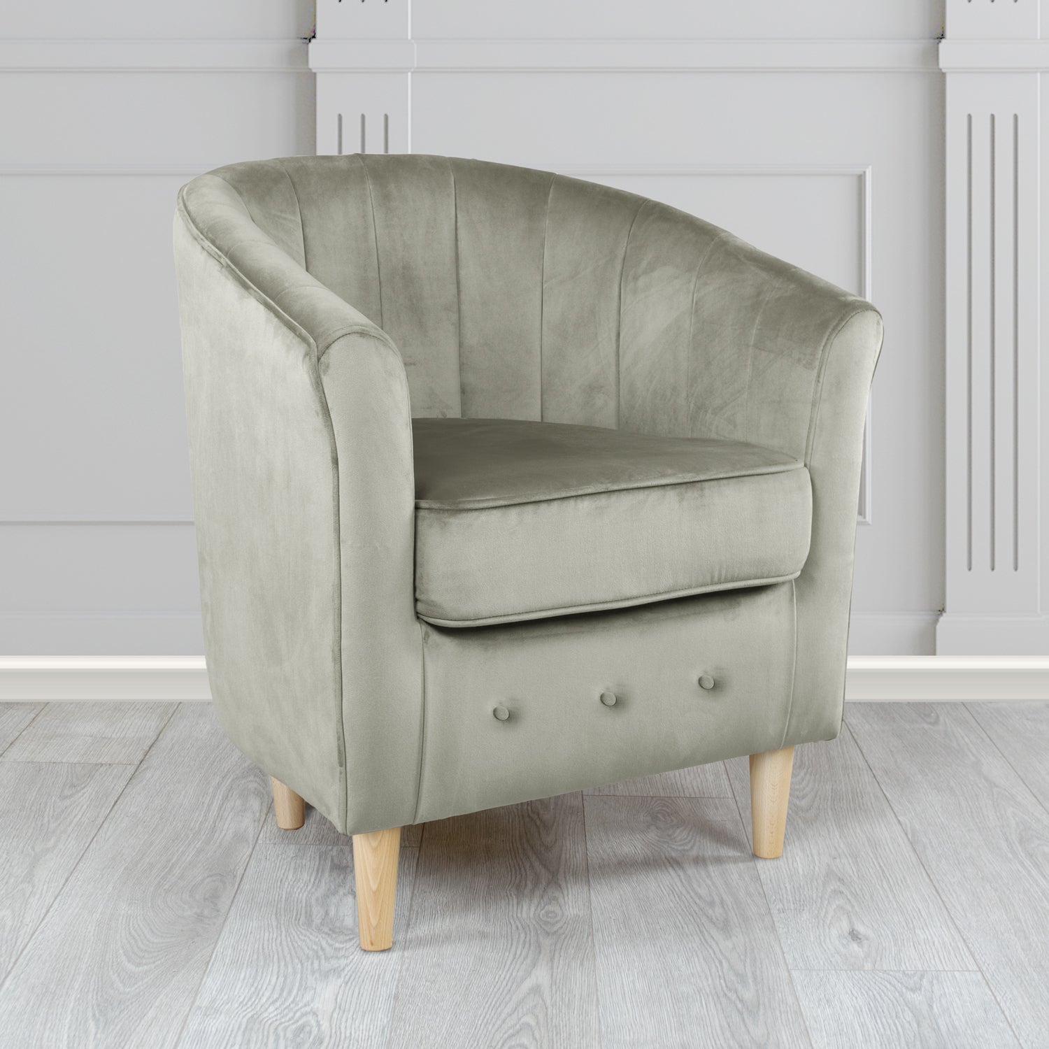 Doha Tub Chair in Sapore Plain Velvet Fabric