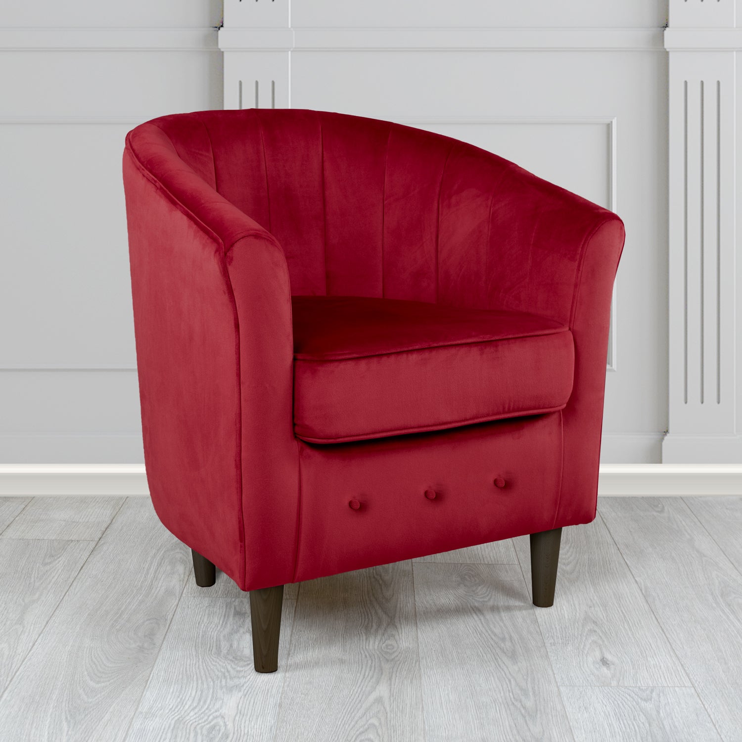 Doha Tub Chair in Sapore Plain Velvet Fabric
