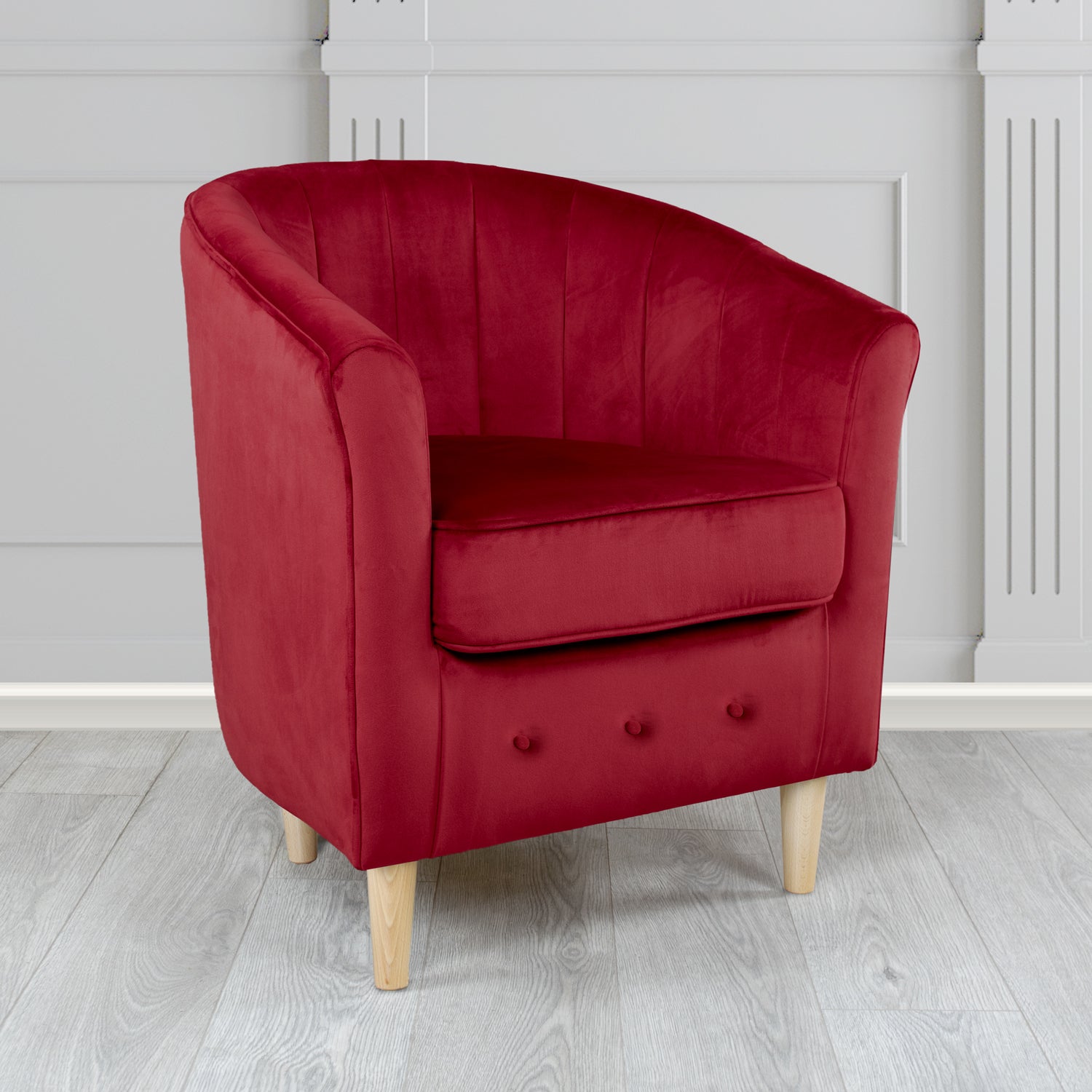Doha Tub Chair in Sapore Plain Velvet Fabric