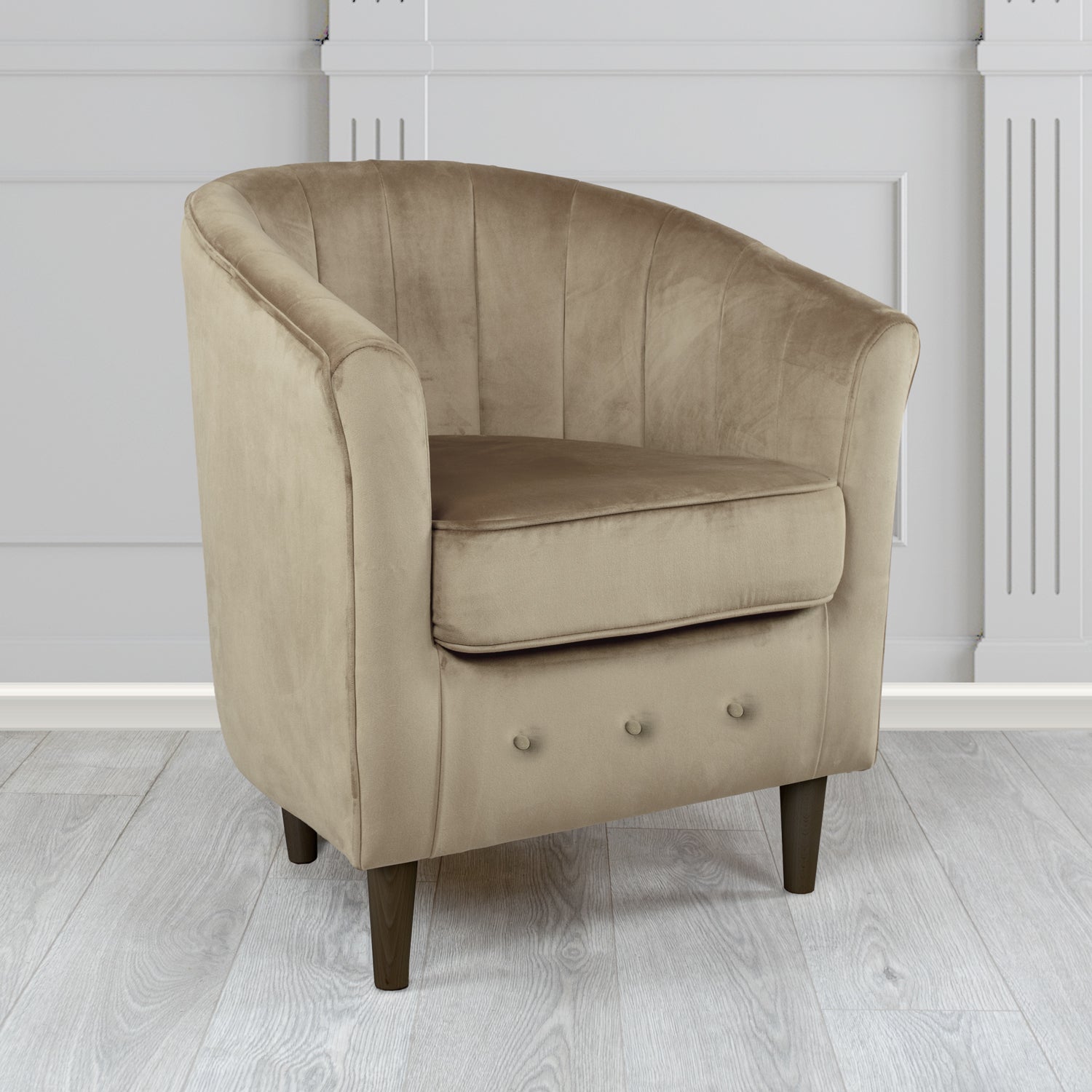 Doha Tub Chair in Sapore Plain Velvet Fabric