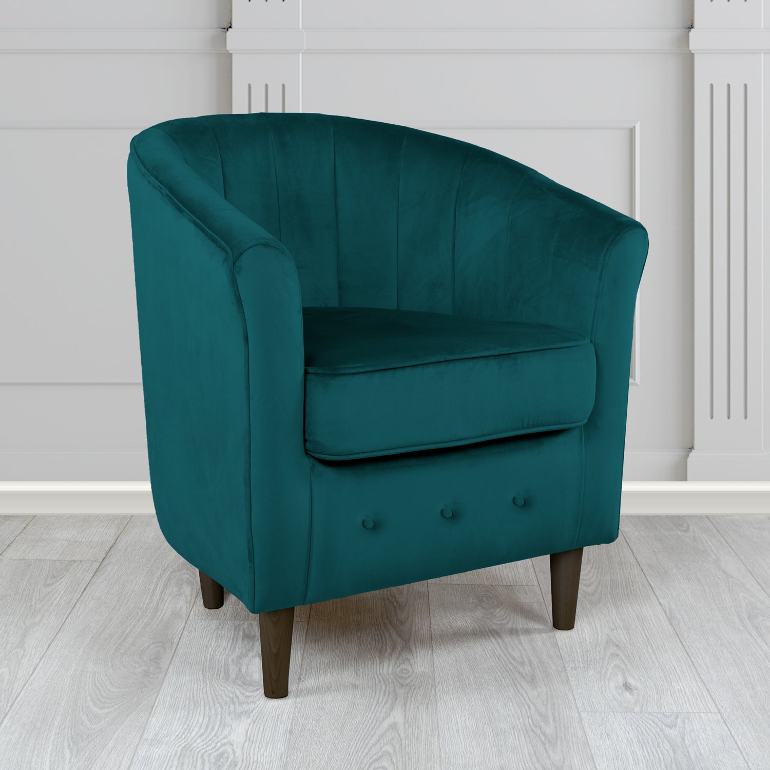 Doha Tub Chair in Sapore Plain Velvet Fabric