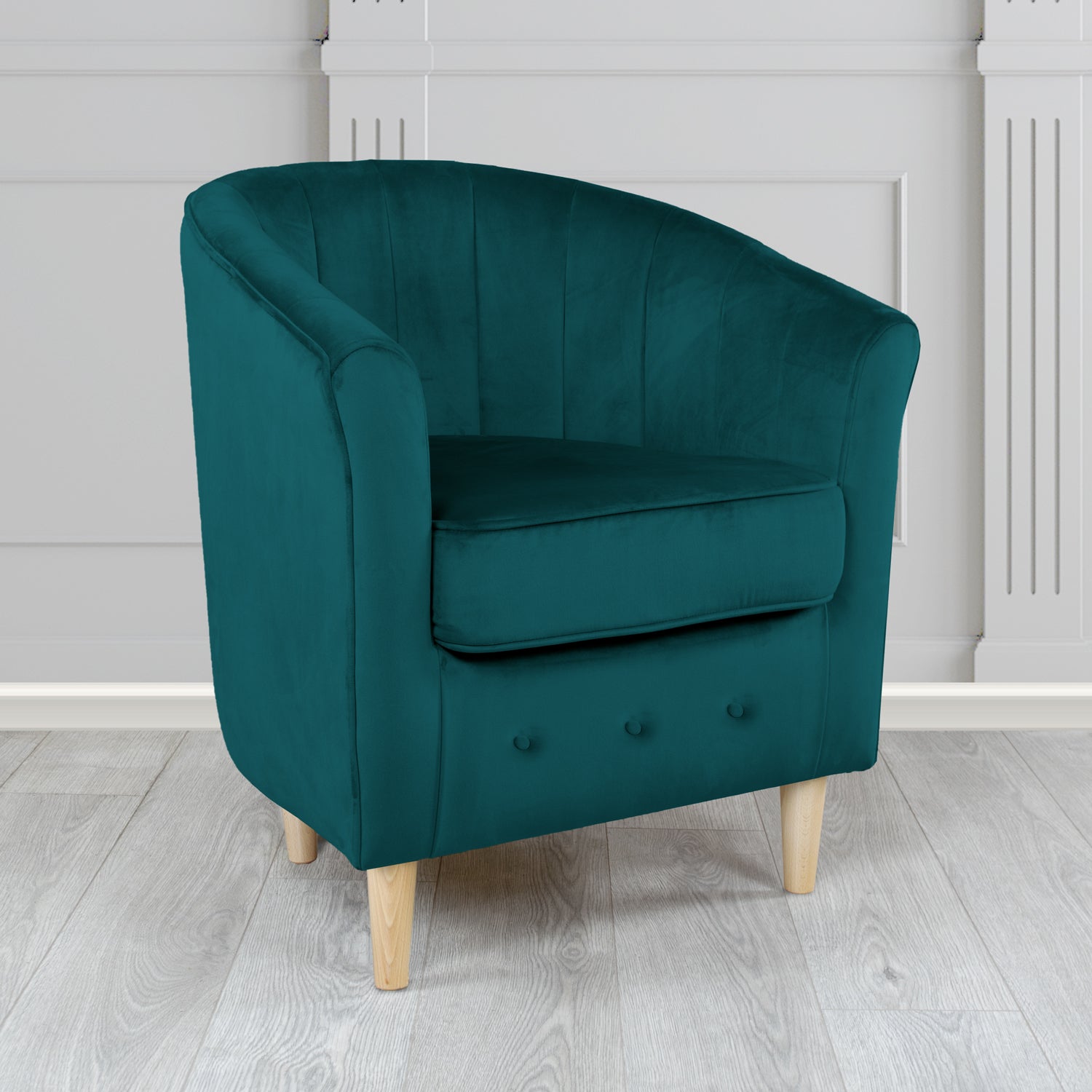 Doha Tub Chair in Sapore Plain Velvet Fabric