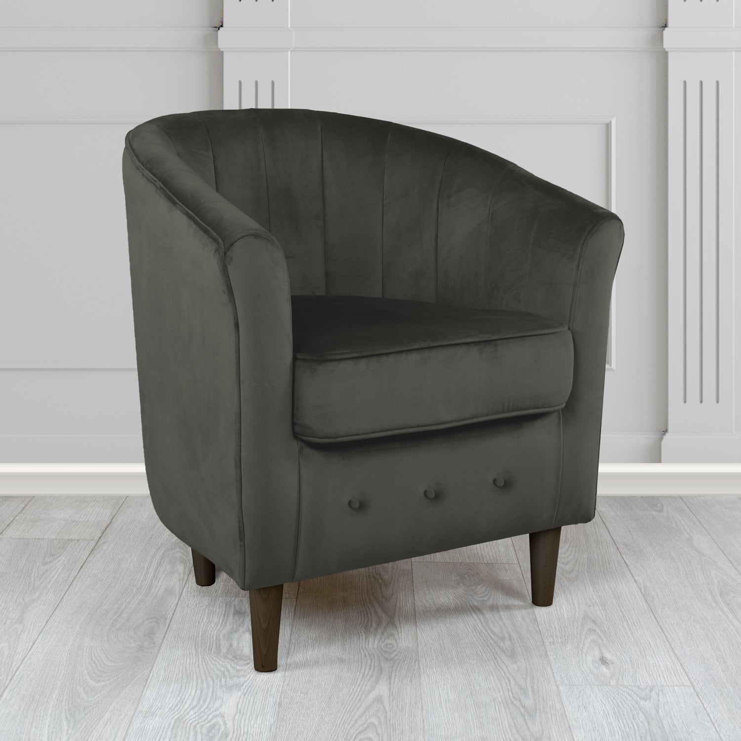 Doha Tub Chair in Sapore Plain Velvet Fabric