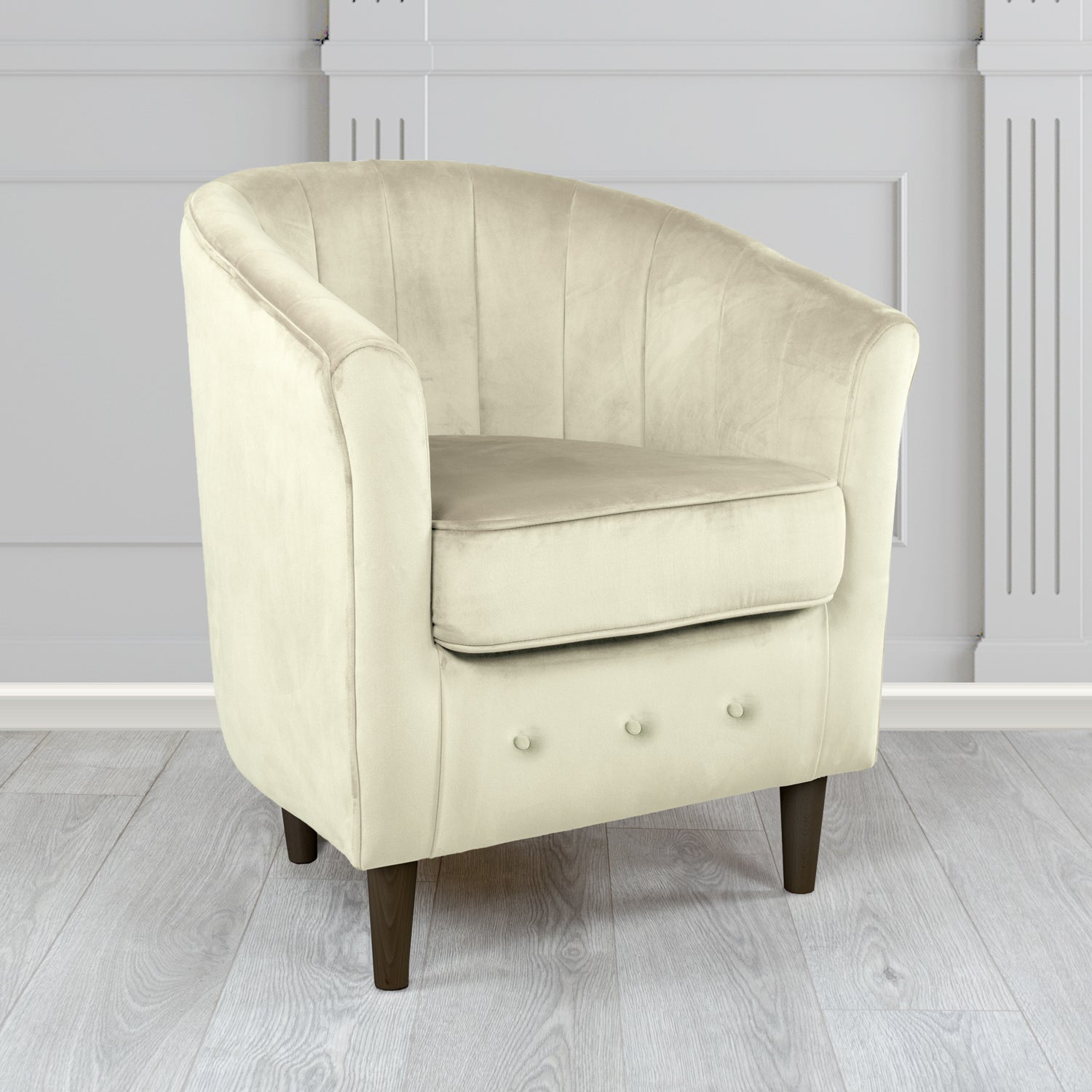 Doha Tub Chair in Sapore Plain Velvet Fabric