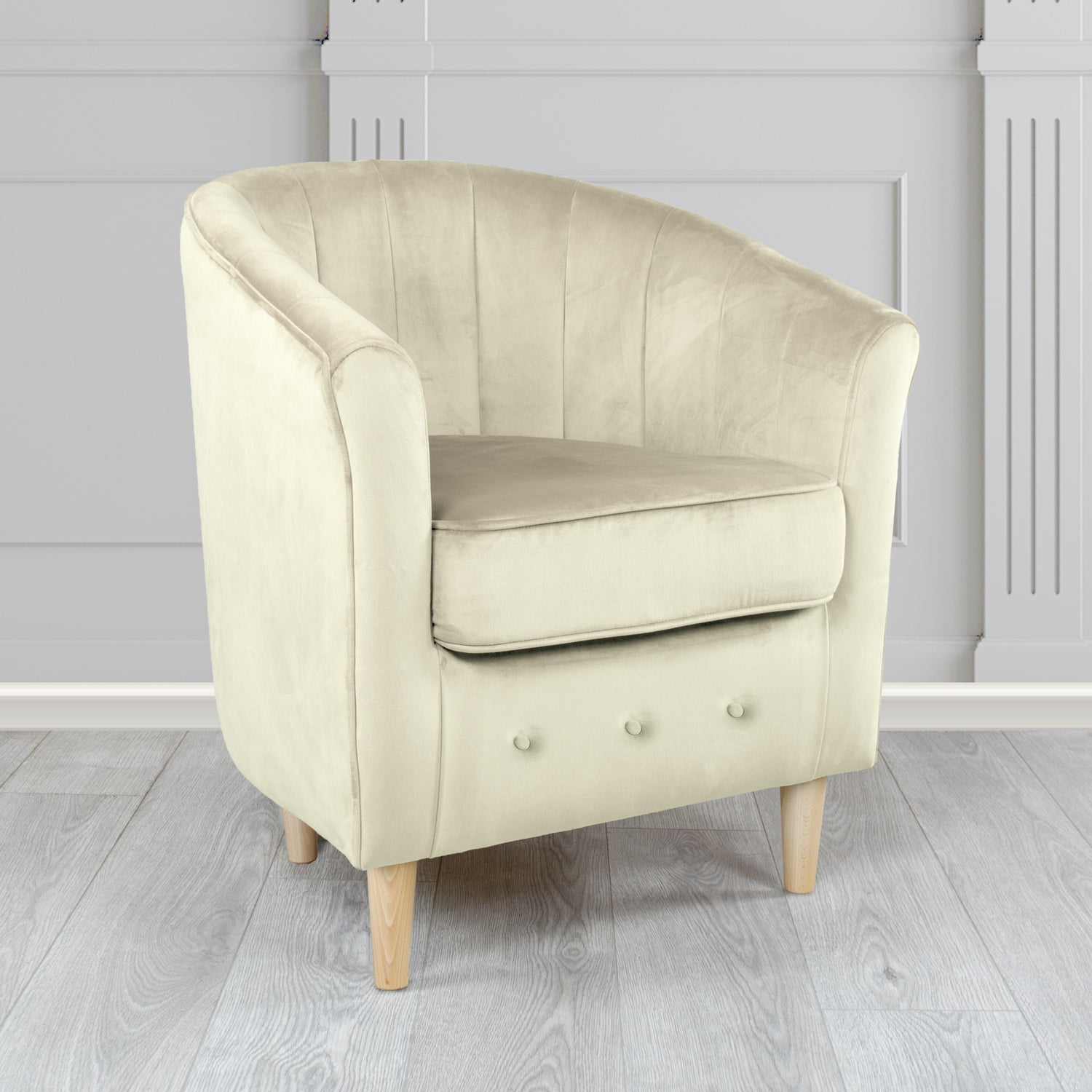 Doha Tub Chair in Sapore Plain Velvet Fabric