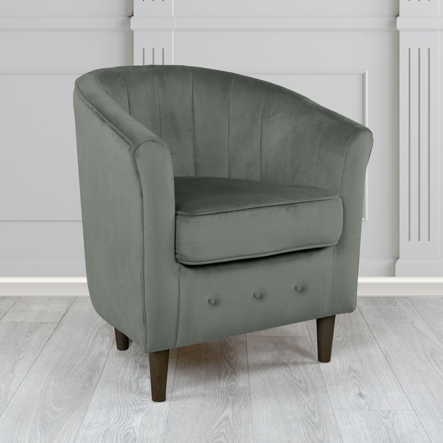 Doha Tub Chair in Sapore Plain Velvet Fabric