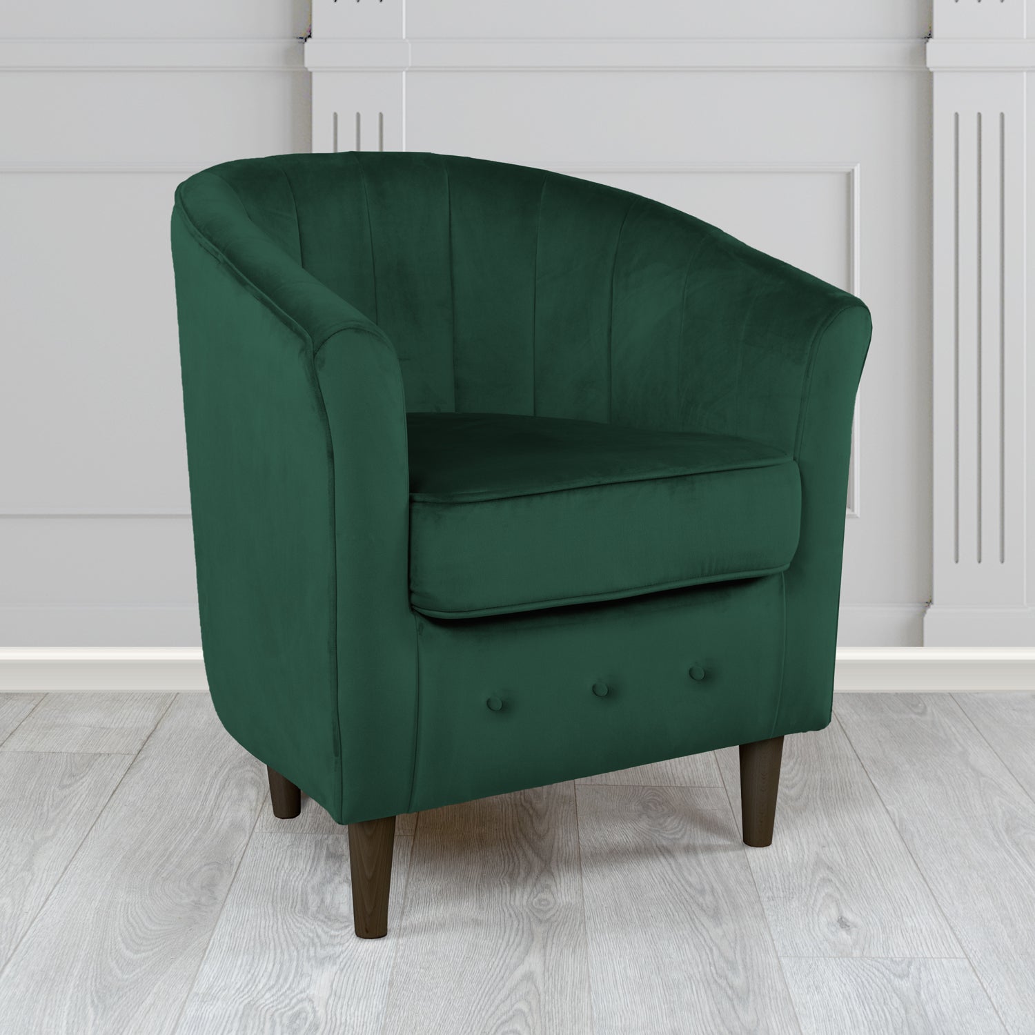 Doha Tub Chair in Sapore Plain Velvet Fabric