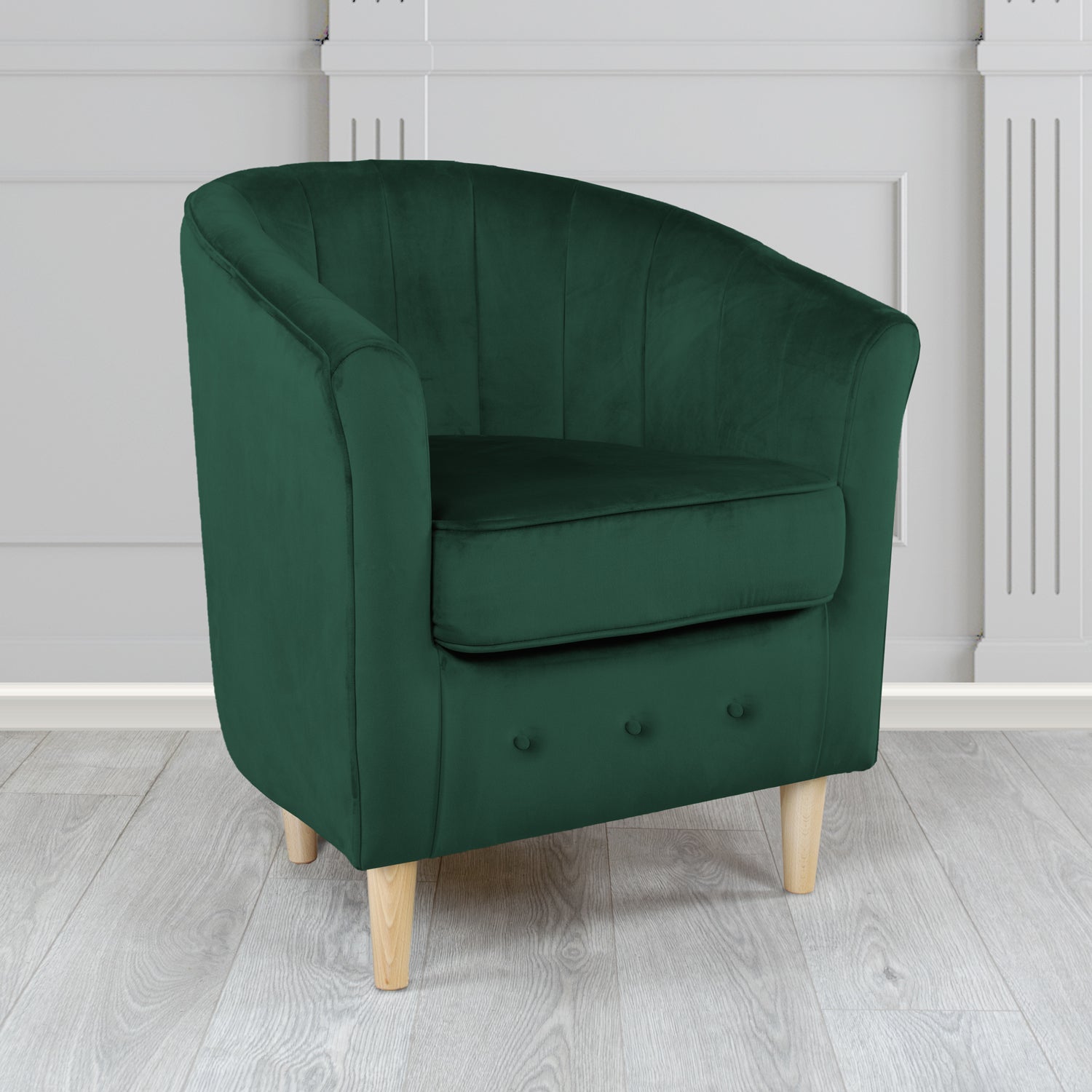 Doha Tub Chair in Sapore Plain Velvet Fabric