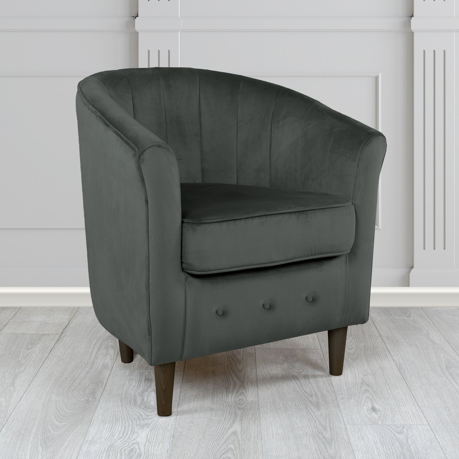 Doha Tub Chair in Sapore Plain Velvet Fabric