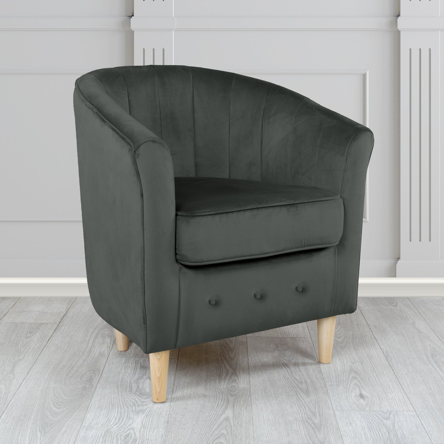 Doha Tub Chair in Sapore Plain Velvet Fabric