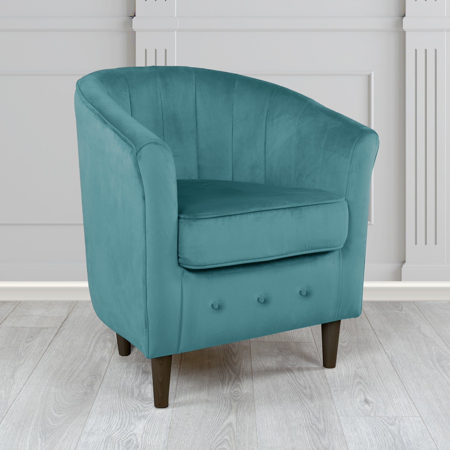 Doha Tub Chair in Sapore Plain Velvet Fabric