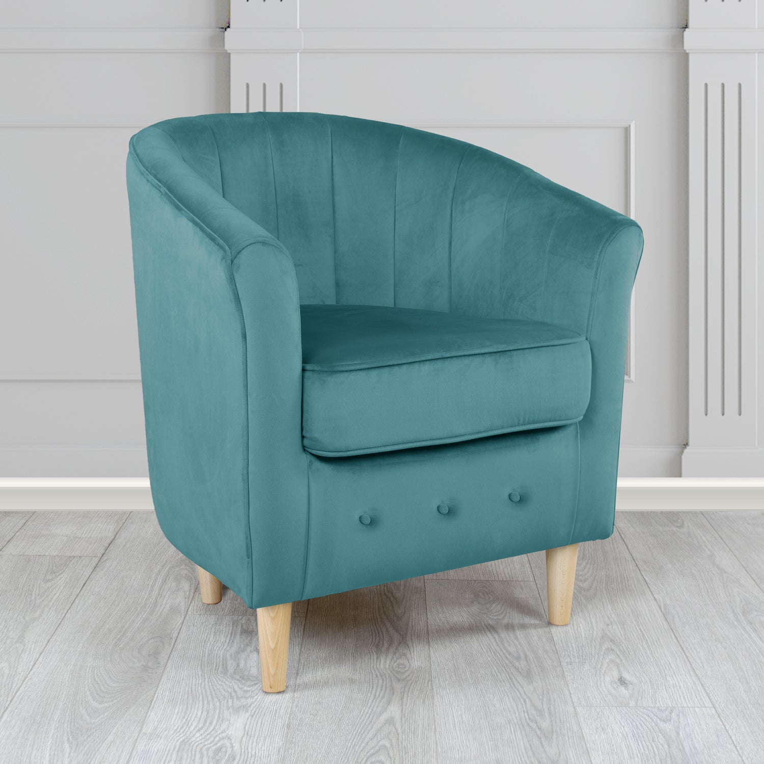 Doha Tub Chair in Sapore Plain Velvet Fabric