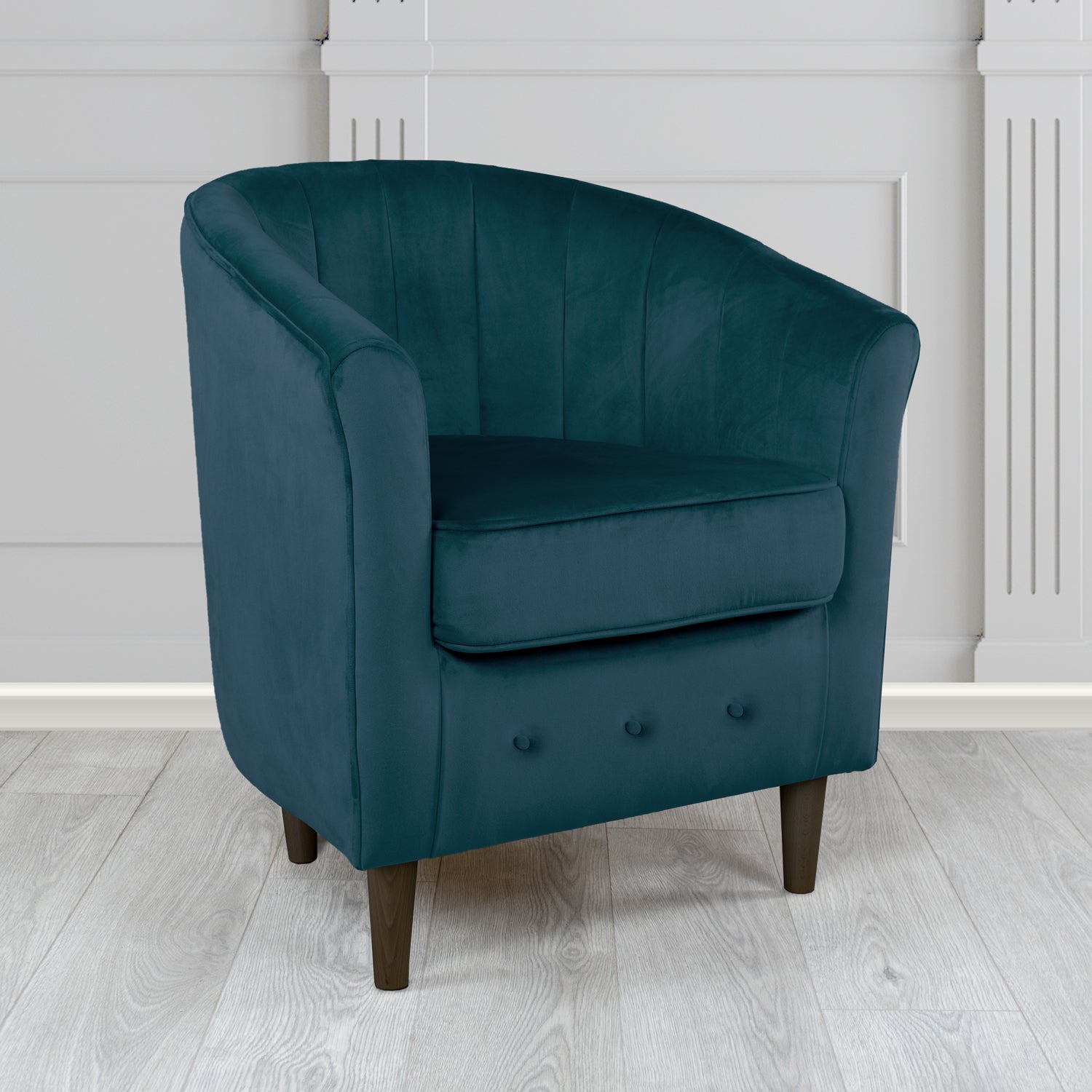 Doha Tub Chair in Sapore Plain Velvet Fabric