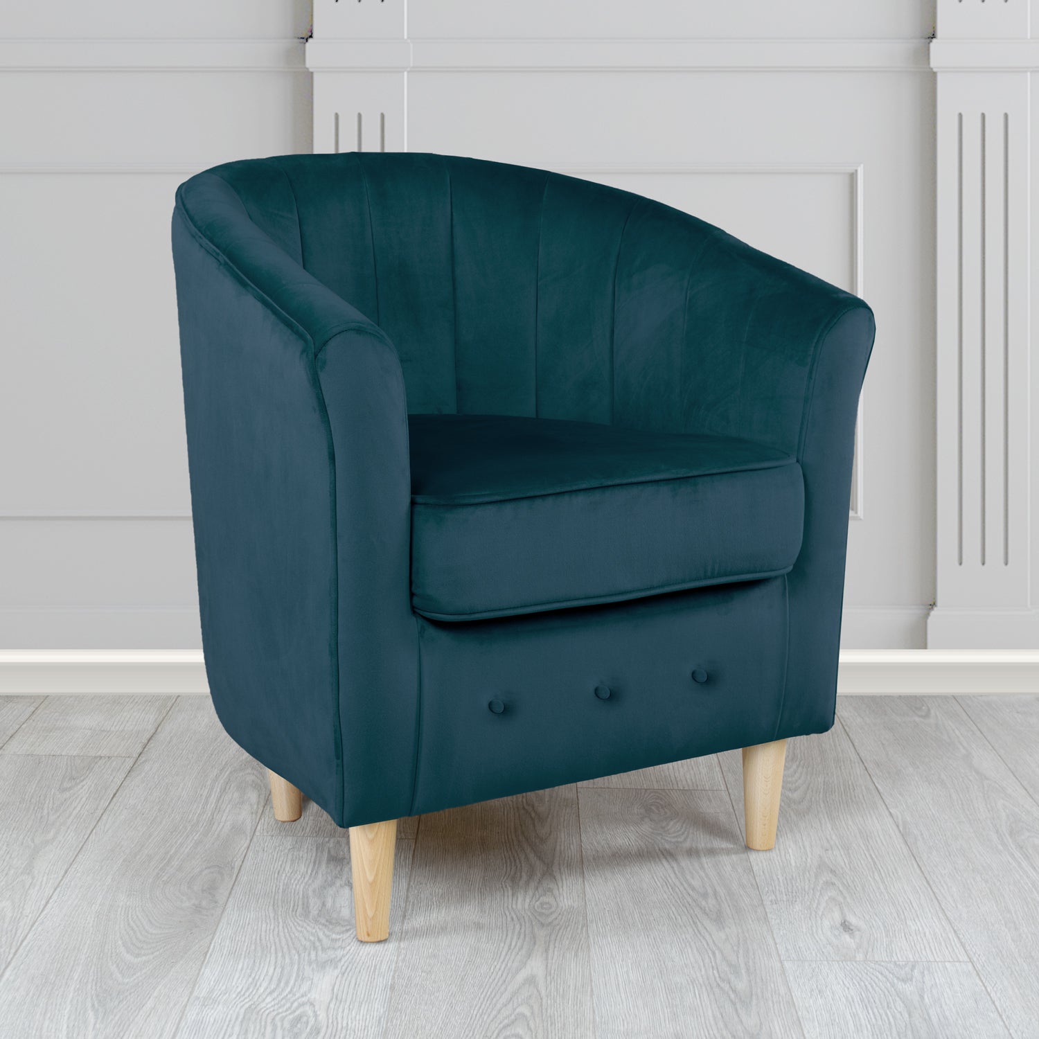 Doha Tub Chair in Sapore Plain Velvet Fabric