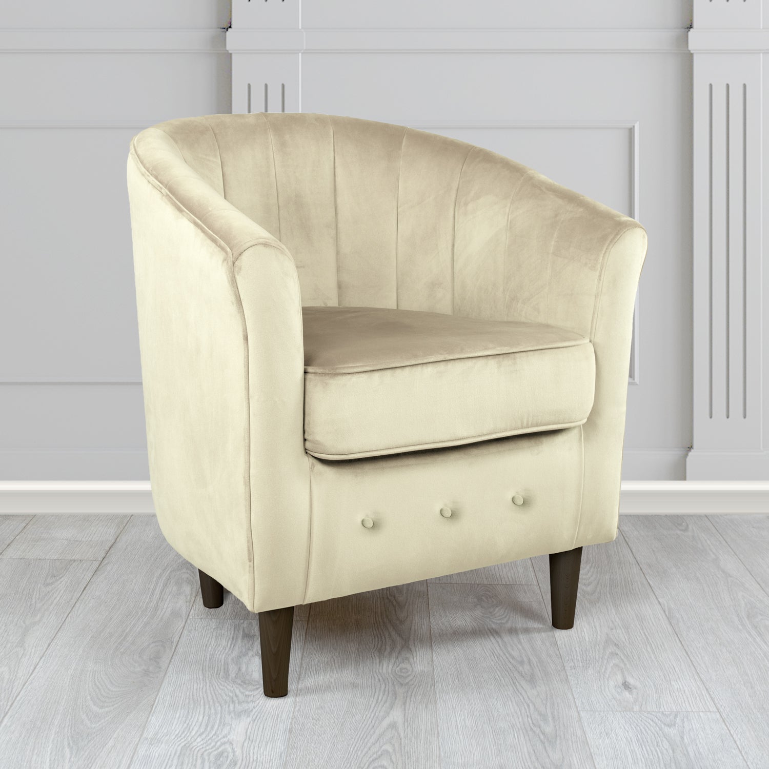 Doha Tub Chair in Sapore Plain Velvet Fabric