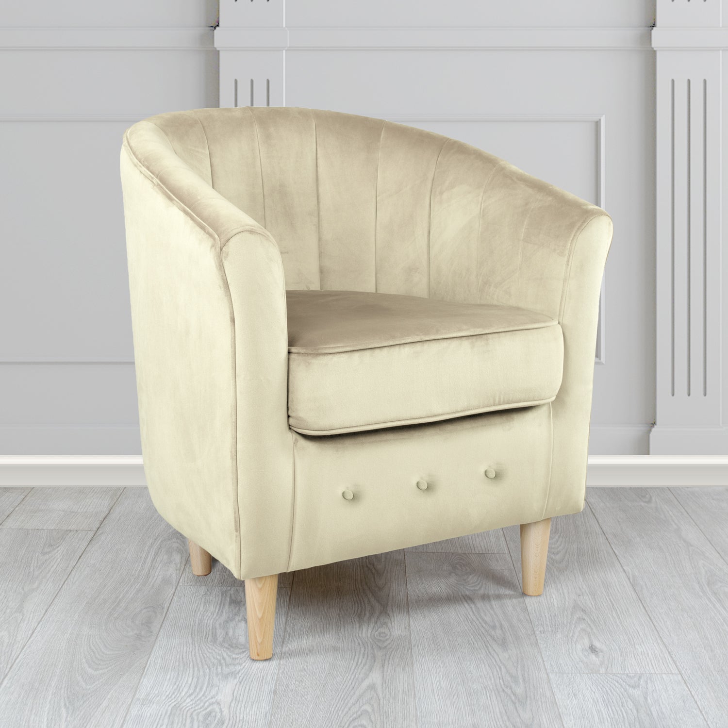 Doha Tub Chair in Sapore Plain Velvet Fabric