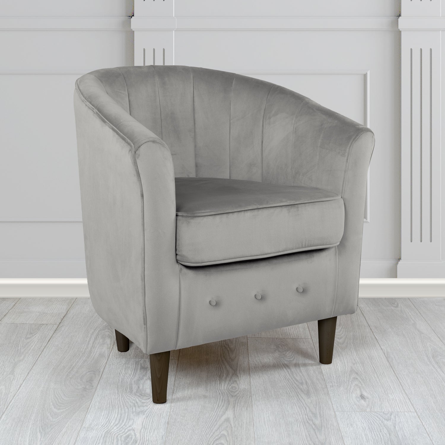 Doha Tub Chair in Sapore Plain Velvet Fabric