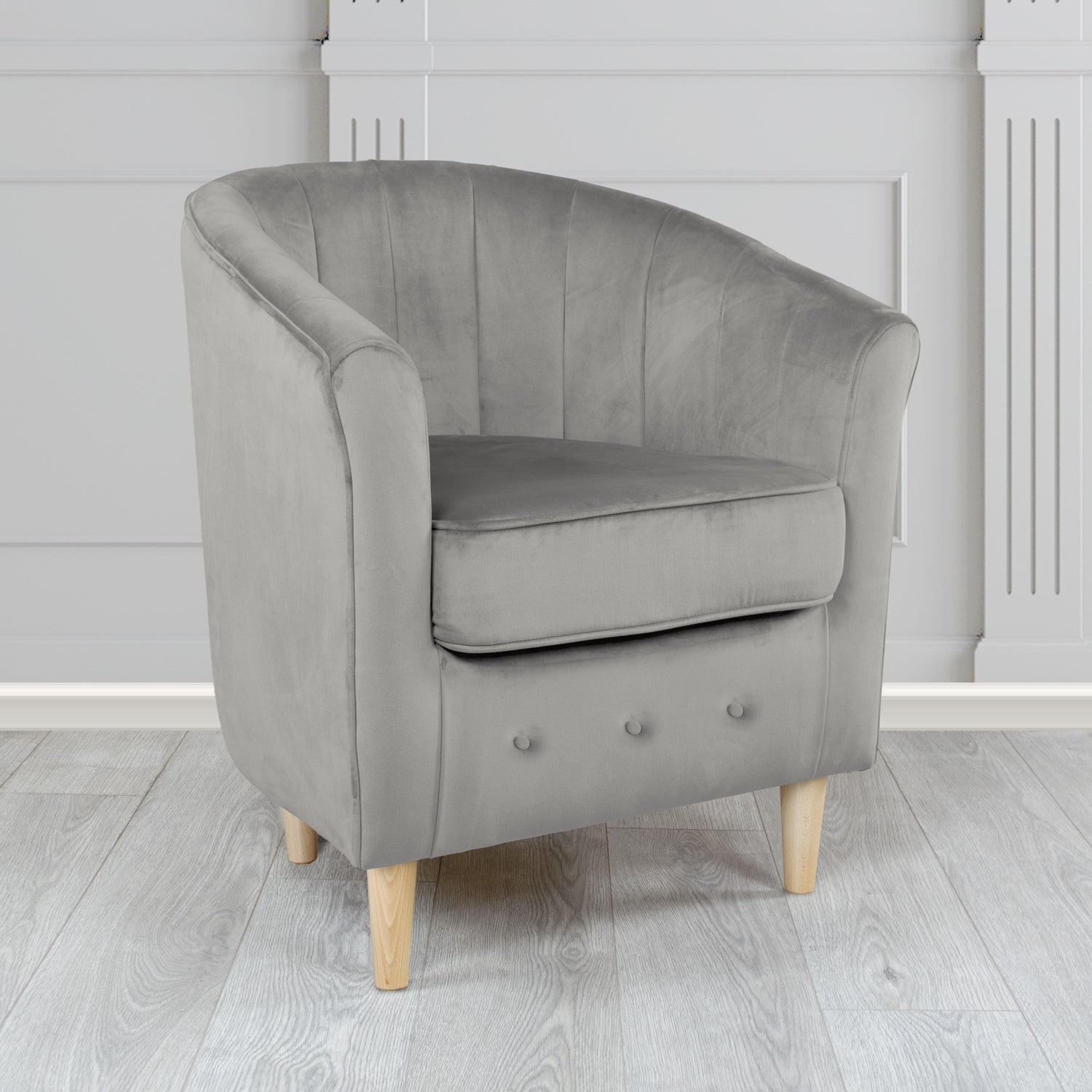 Doha Tub Chair in Sapore Plain Velvet Fabric