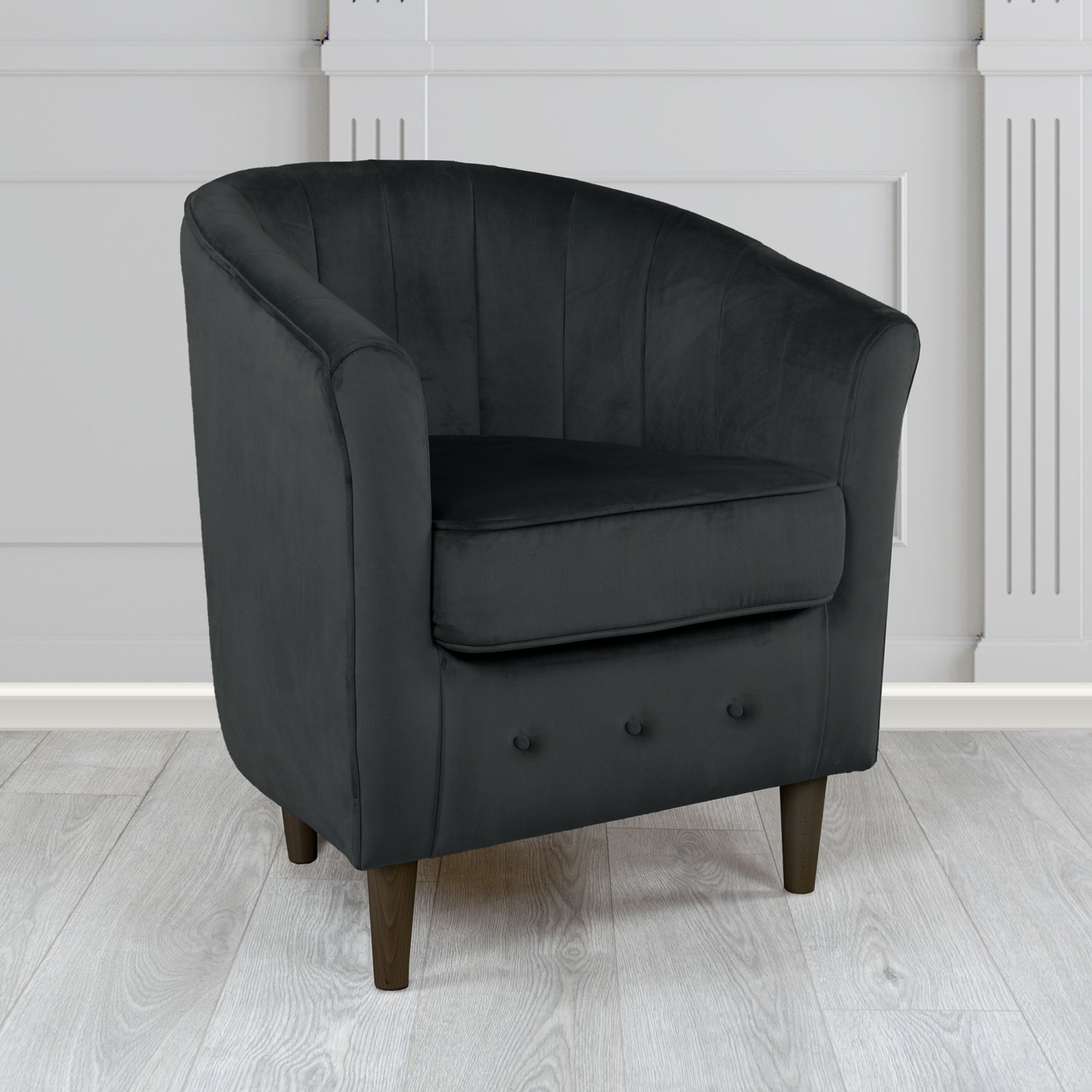 Doha Tub Chair in Sapore Plain Velvet Fabric