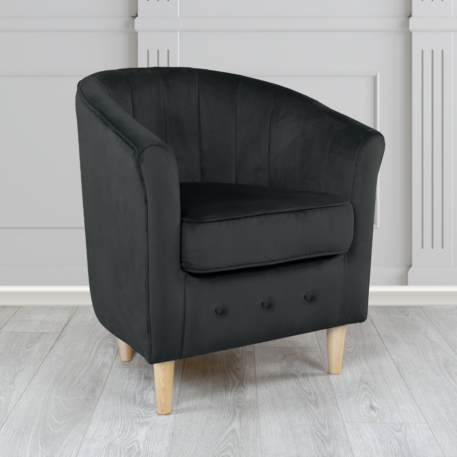 Doha Tub Chair in Sapore Plain Velvet Fabric