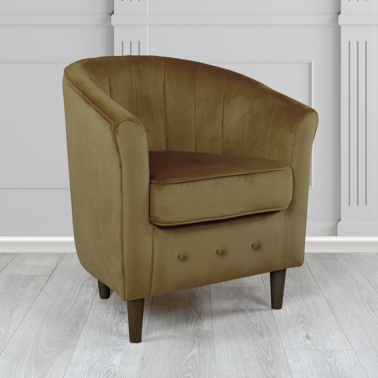 Doha Tub Chair in Sapore Plain Velvet Fabric