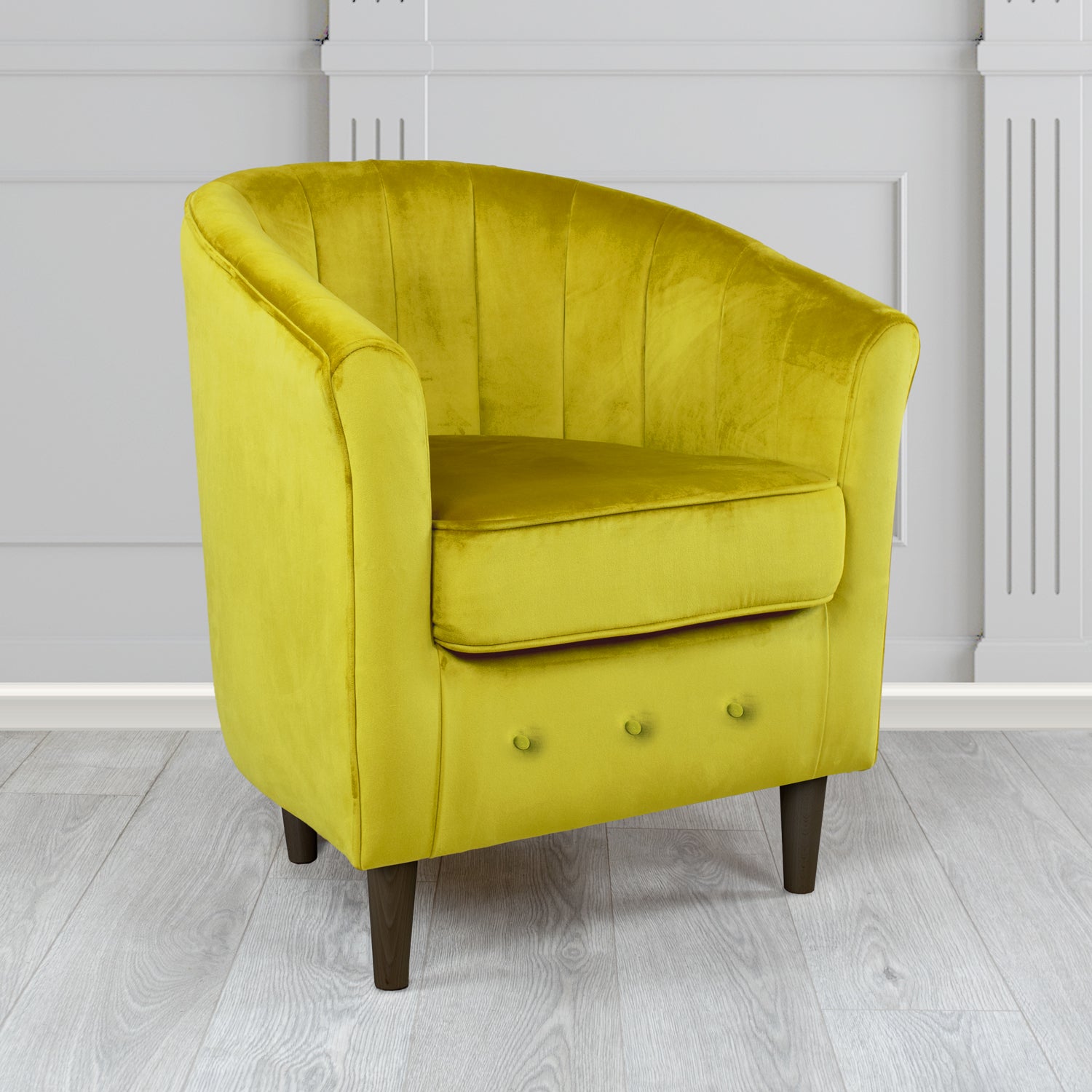 Doha Tub Chair in Sapore Plain Velvet Fabric