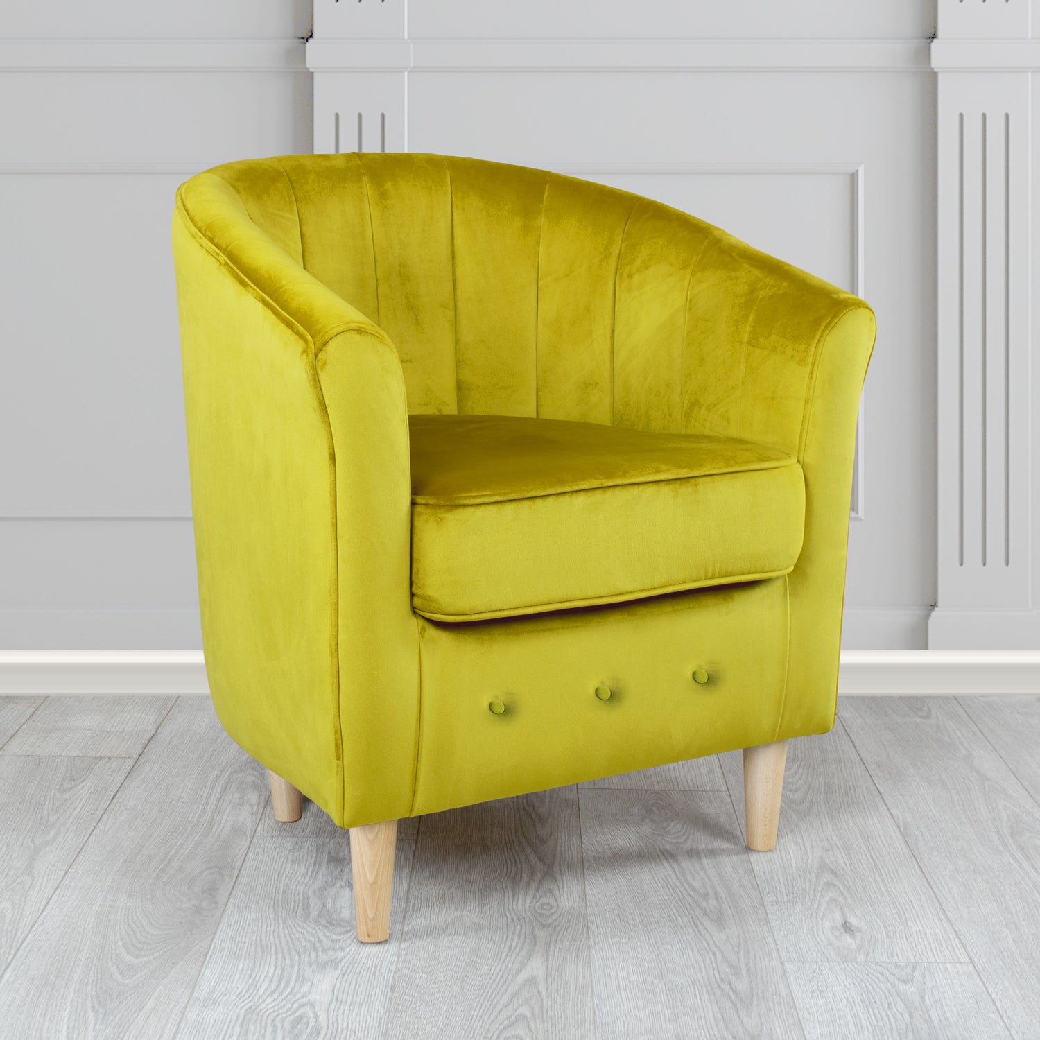 Doha Tub Chair in Sapore Plain Velvet Fabric