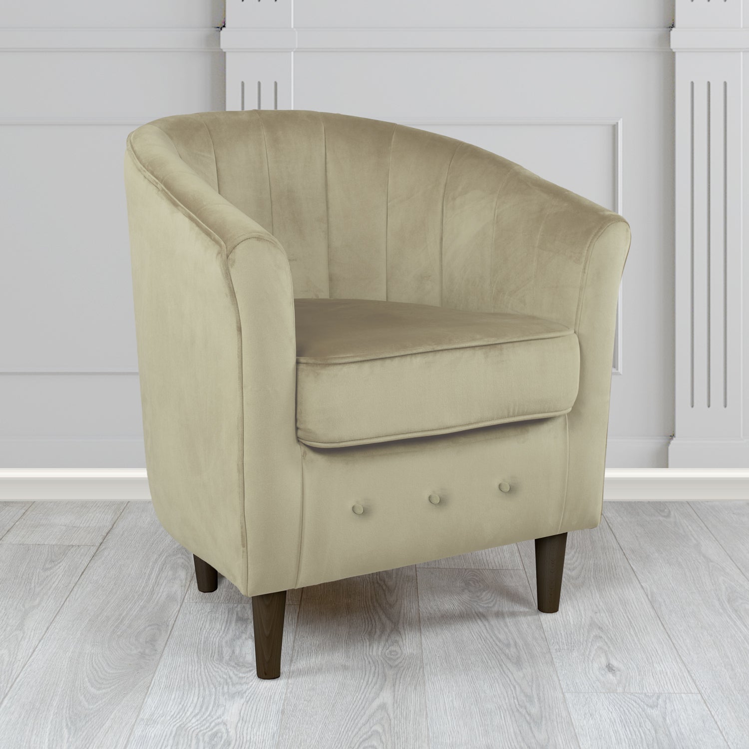 Doha Tub Chair in Sapore Plain Velvet Fabric