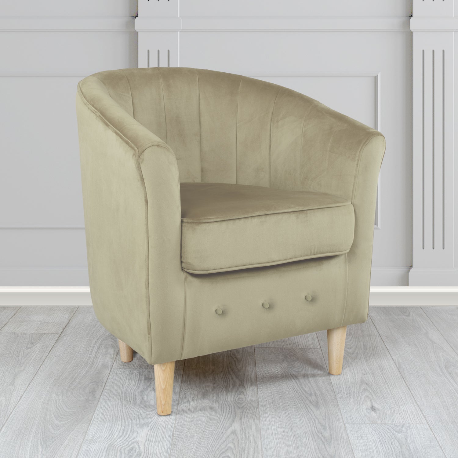 Doha Tub Chair in Sapore Plain Velvet Fabric