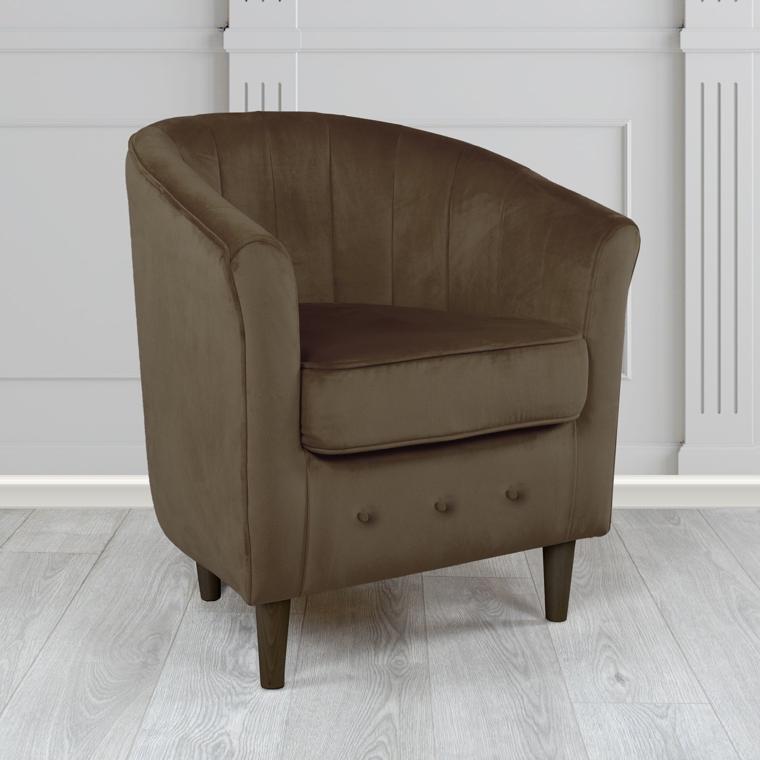 Doha Tub Chair in Sapore Plain Velvet Fabric
