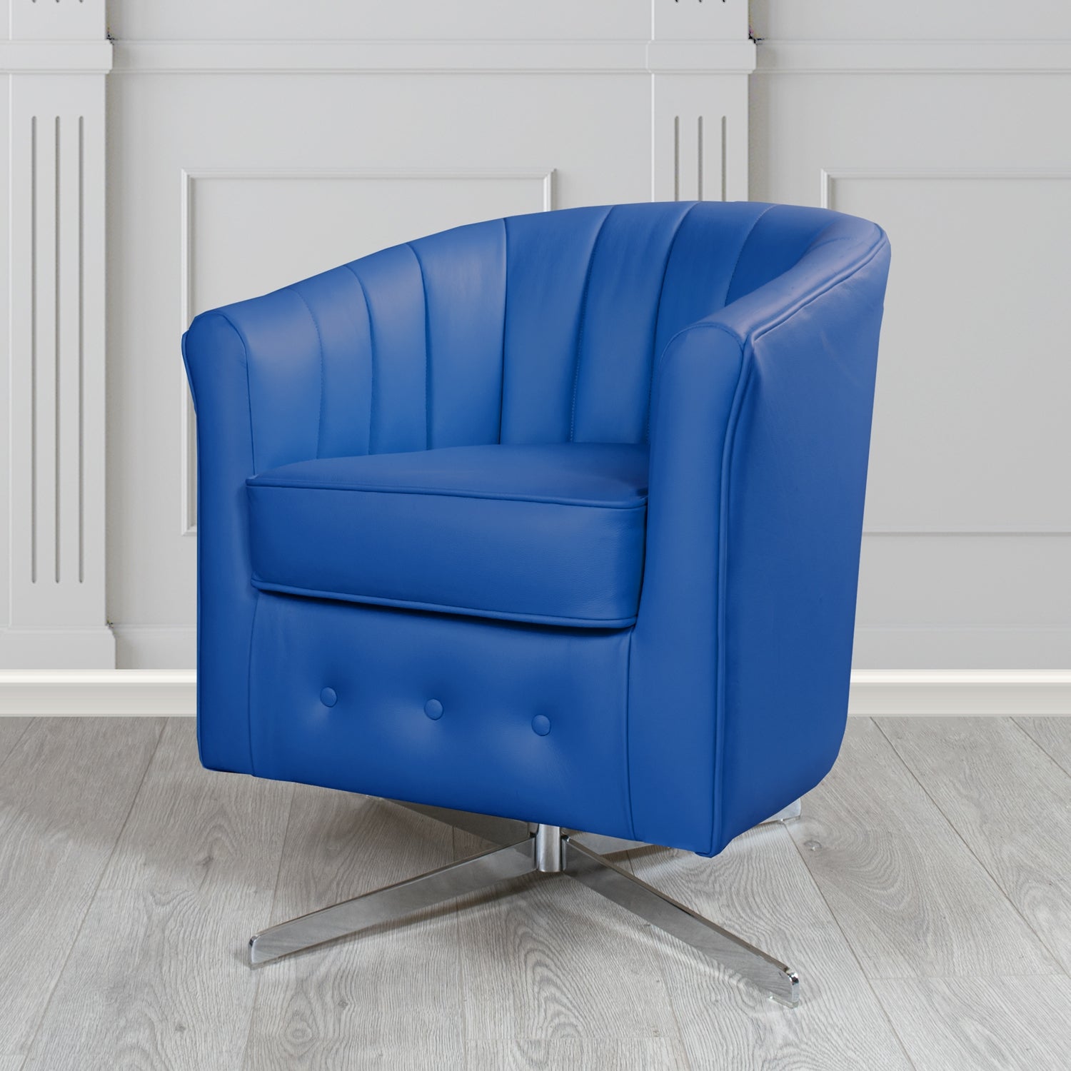 Doha Swivel Tub Chair in Shelly Crib 5 Genuine Leather