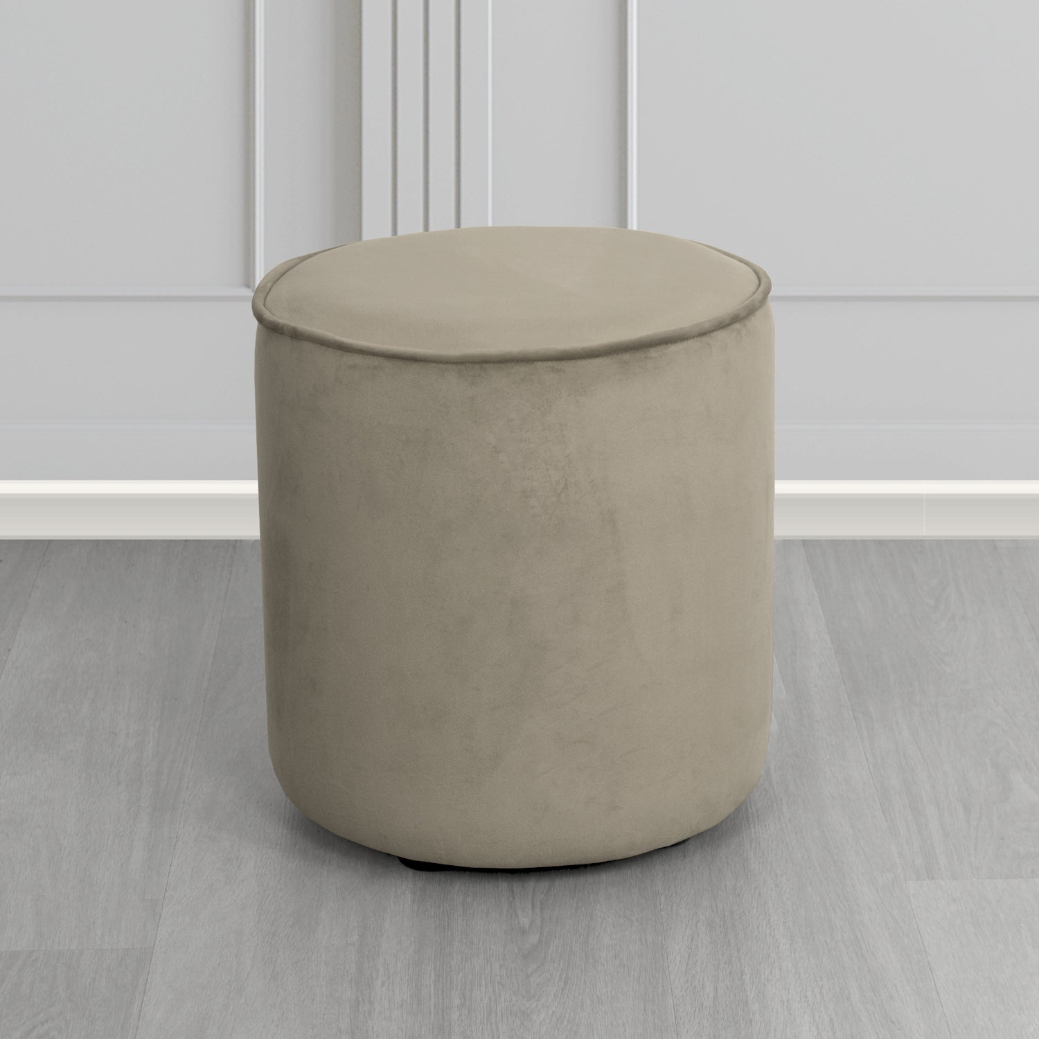 Betsy Round Footstool in Tubz Monaco Velvet Fabric