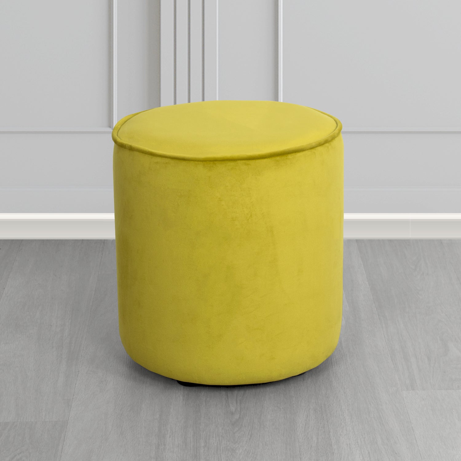 Betsy Round Footstool in Tubz Monaco Velvet Fabric