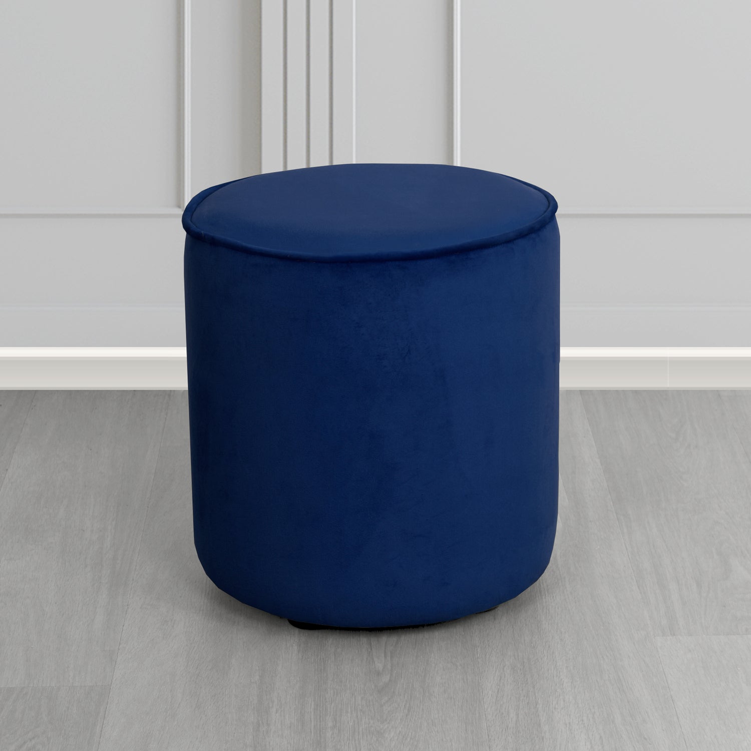 Betsy Round Footstool in Tubz Monaco Velvet Fabric