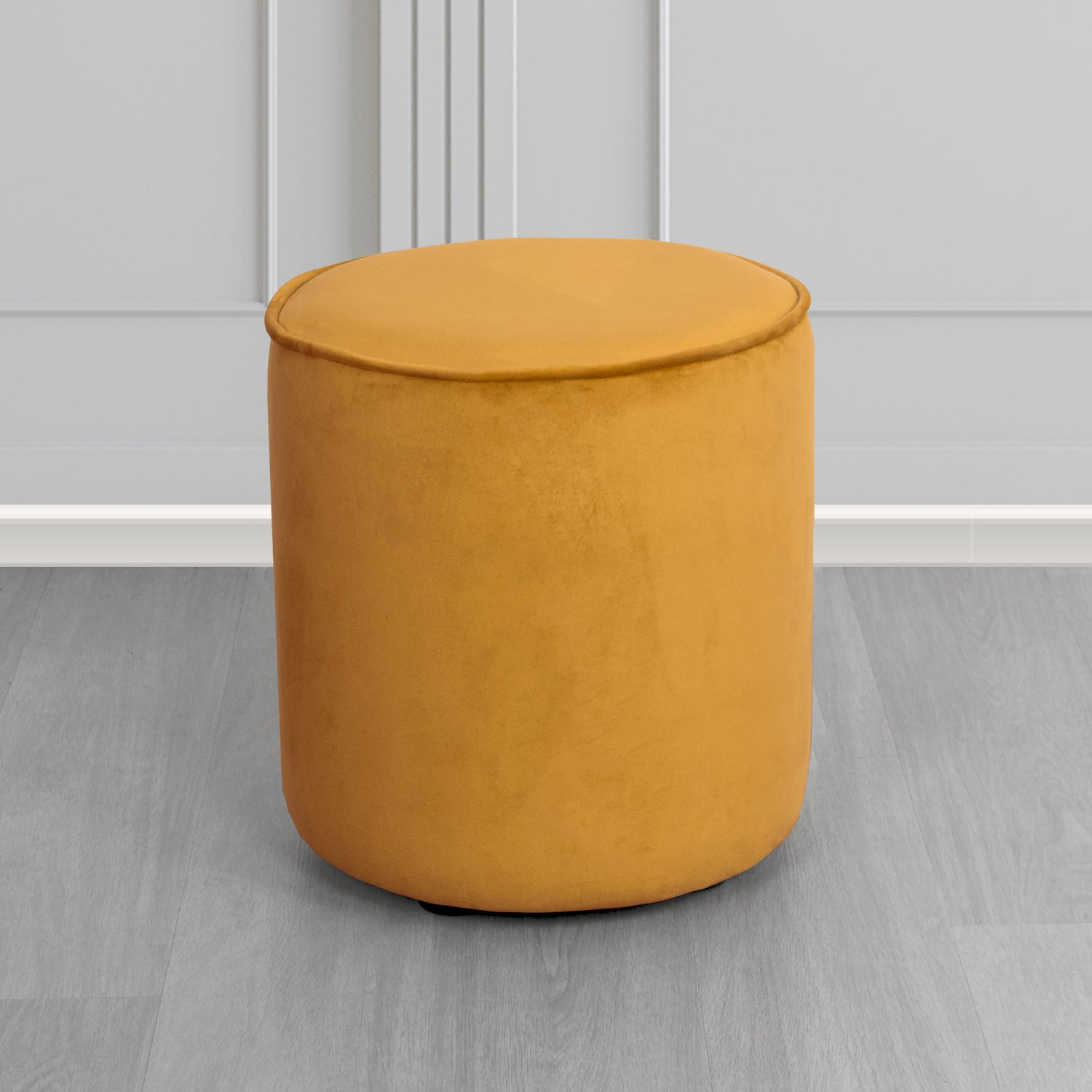 Betsy Round Footstool in Tubz Monaco Velvet Fabric