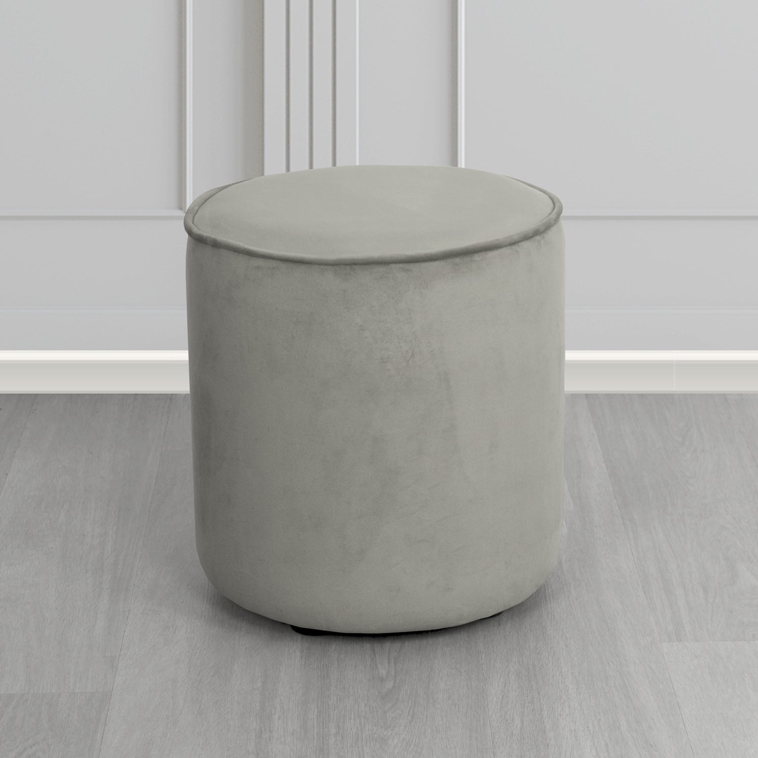 Betsy Round Footstool in Tubz Monaco Velvet Fabric