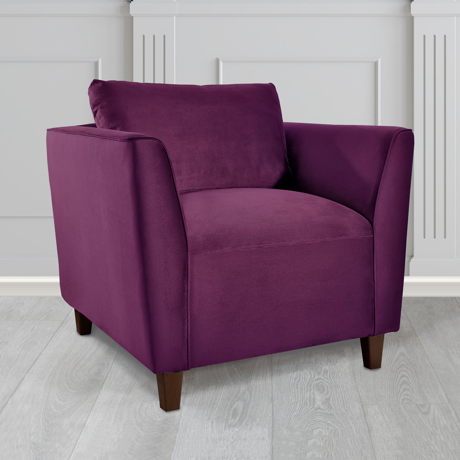 Ellie Tub Armchair in Monaco Plush Velvet Fabric